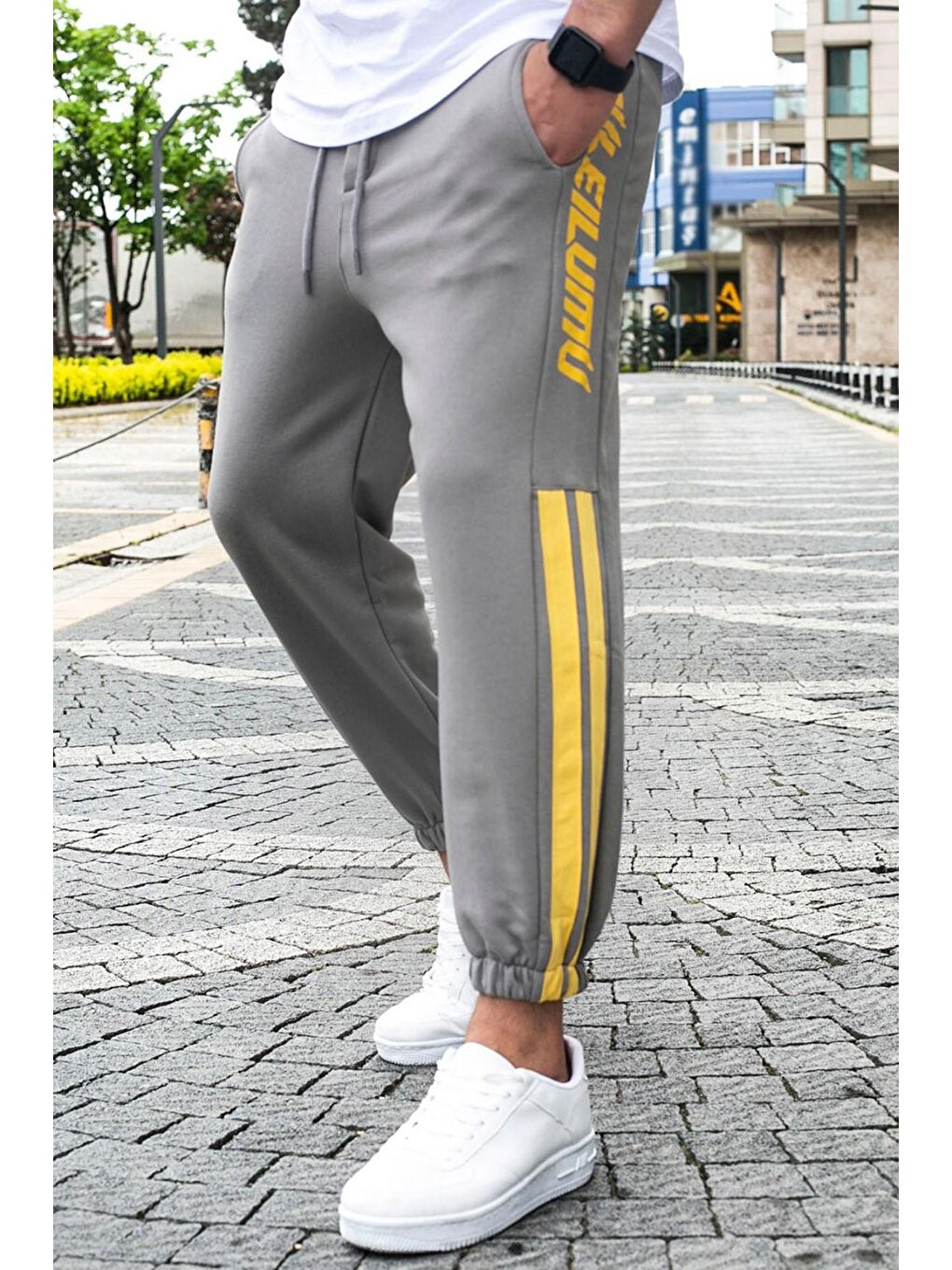 Gri Oversize Kısa Paça Erkek Eşofman 4833