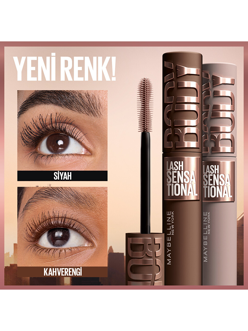 Lash Sensational Body Kahverengi Maskara - Hacimli Ve Boyu Kalkık Görünen Ki-3