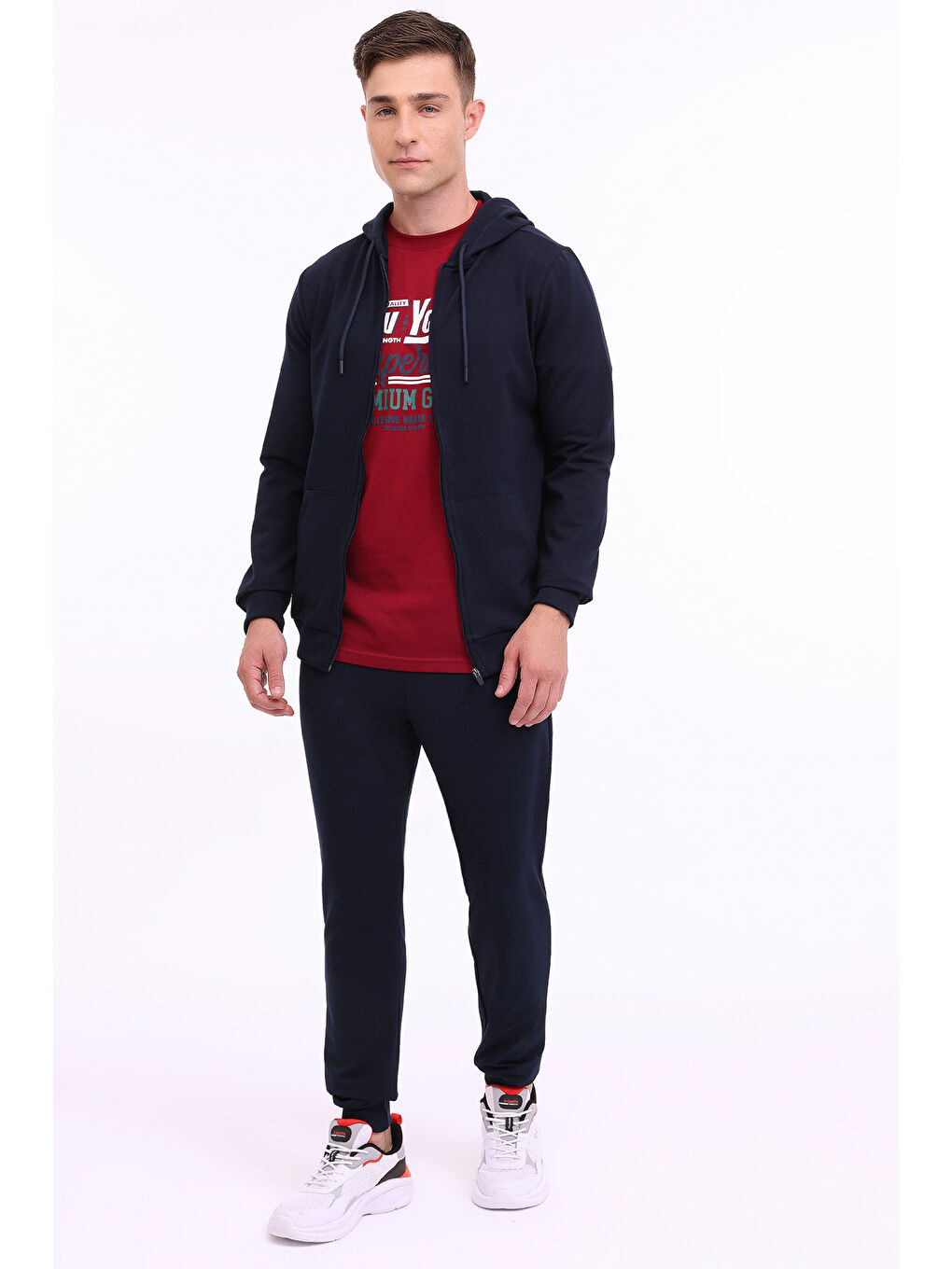 MB SN87 FZ HD 4PR Lacivert Erkek Eşofman Üstü-2