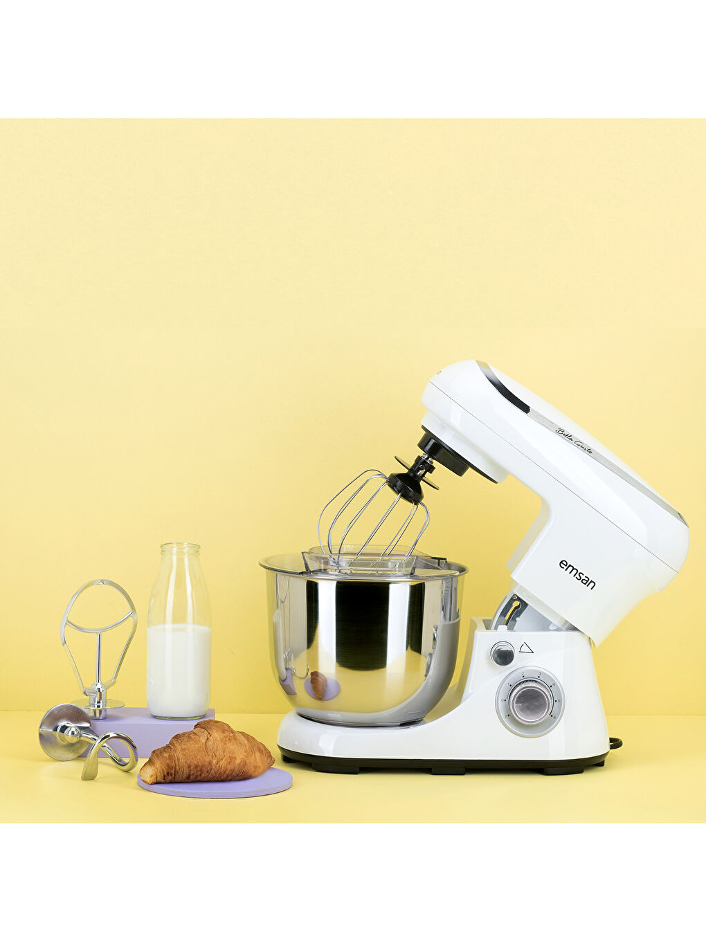 Bella Gusto Beyaz Hamur Yoğurma Makinesi 1300W 5L-6