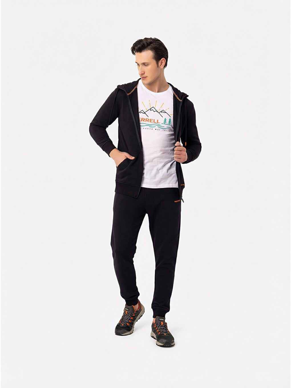 Scope Siyah Erkek Fermuarlı Sweatshirt Hırka