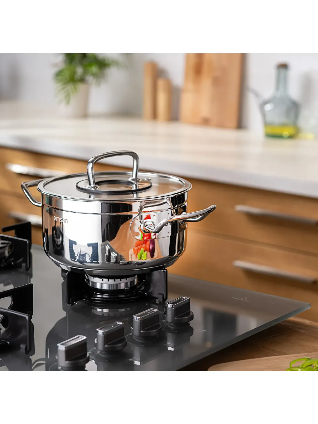 Gri Elite Derin Tencere 22 cm-8