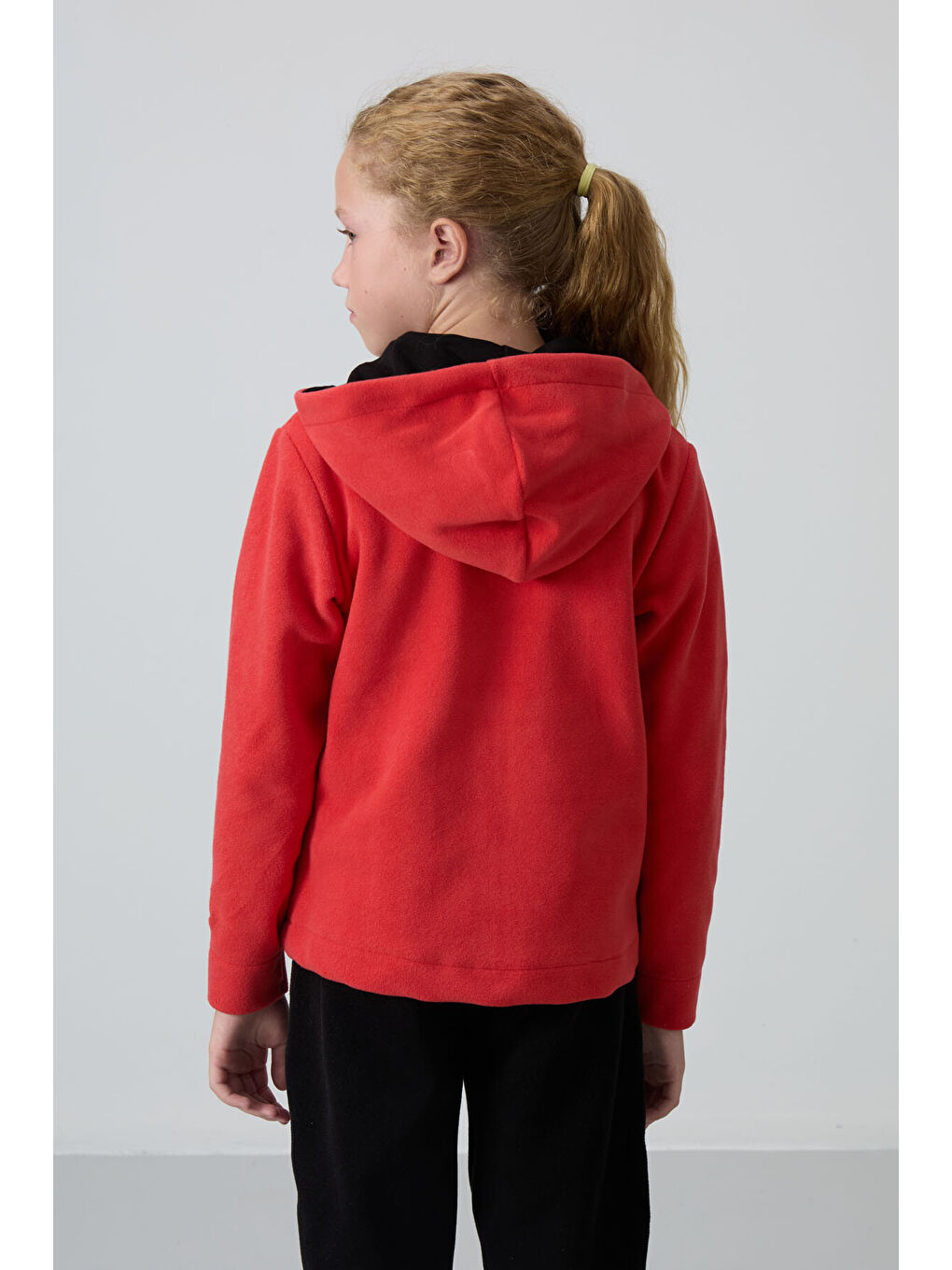 Kırmızı Fiesta Kalın Yumuşak Dokulu Standart Fit Nakışlı Polar Kız Çocuk Sweatshirt - 75152-8