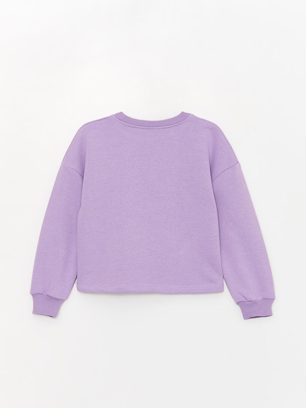 Lila Kız Çocuk Love Nakışlı Bel Boy Bisiklet Yaka SweatShirt-2