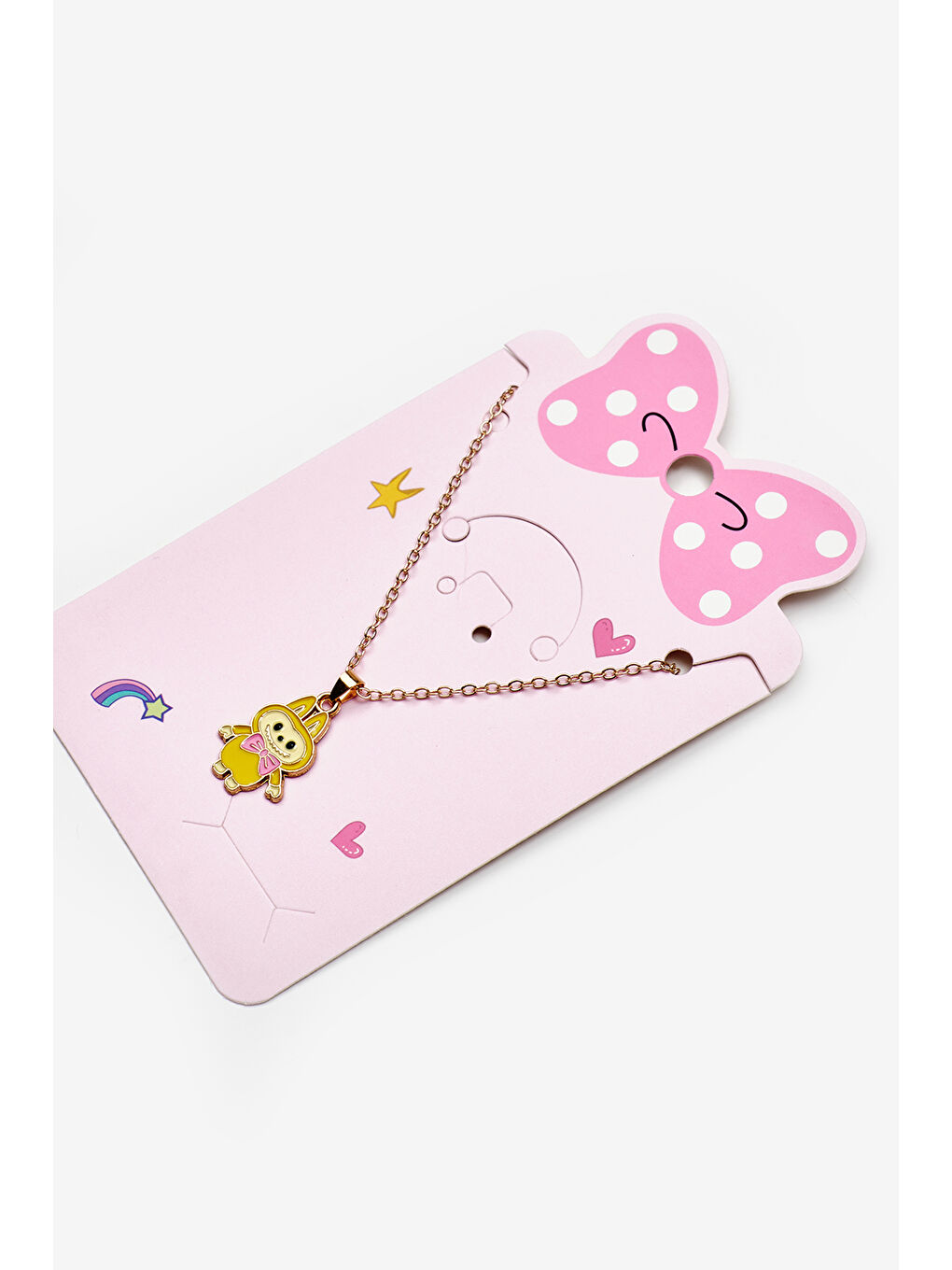 Pembe Oyuncak Figürlü Kız Çocuk Kolye-1