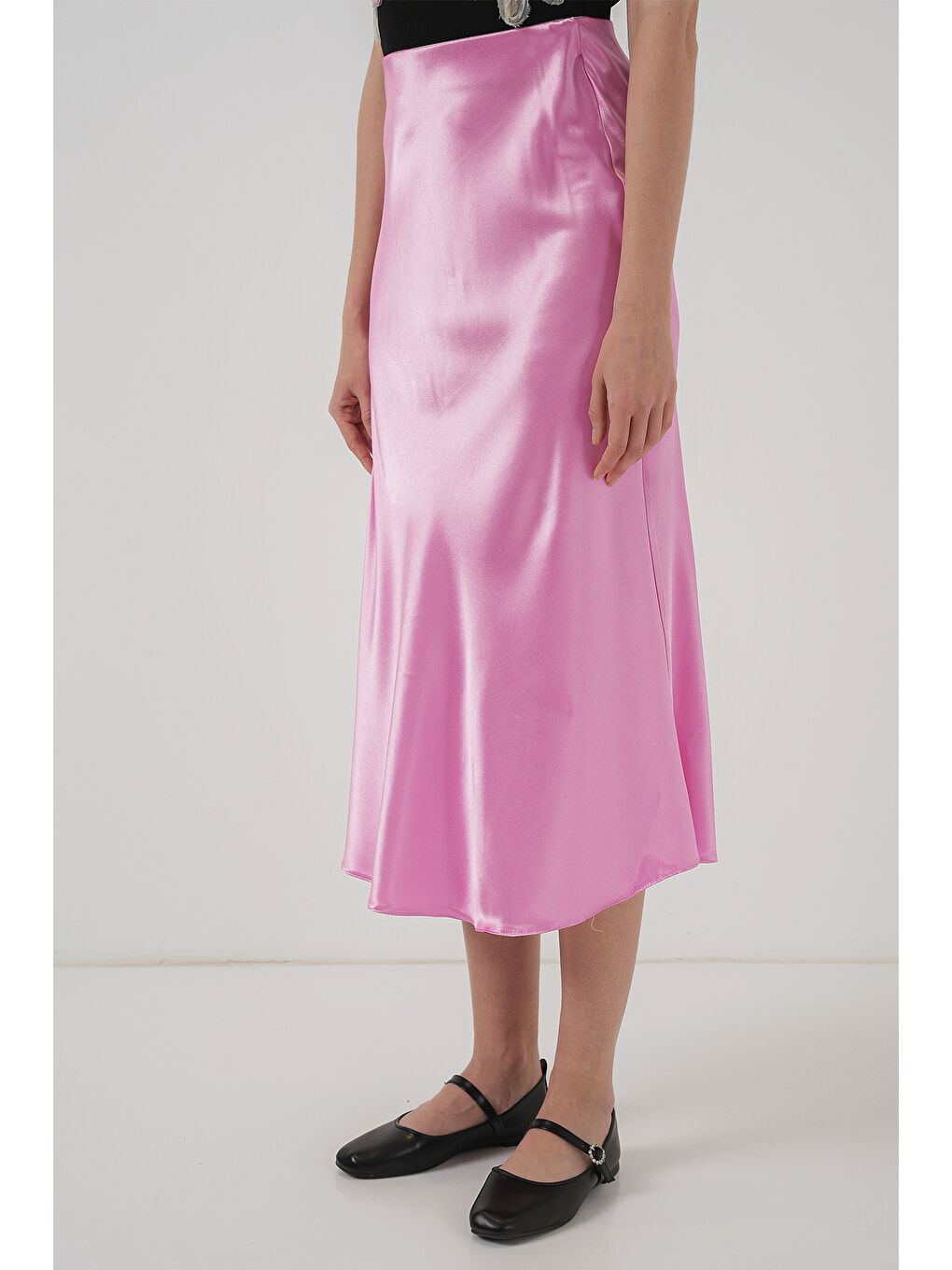 15806 Saten Etek - Pembe-3