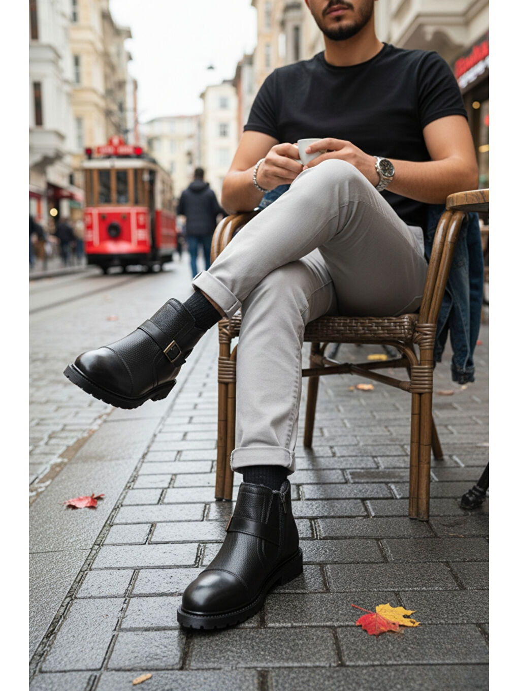 Siyah RODRİGUEZ Fermuarlı Kürklü Soğuk Geçirmez Erkek Bot-2