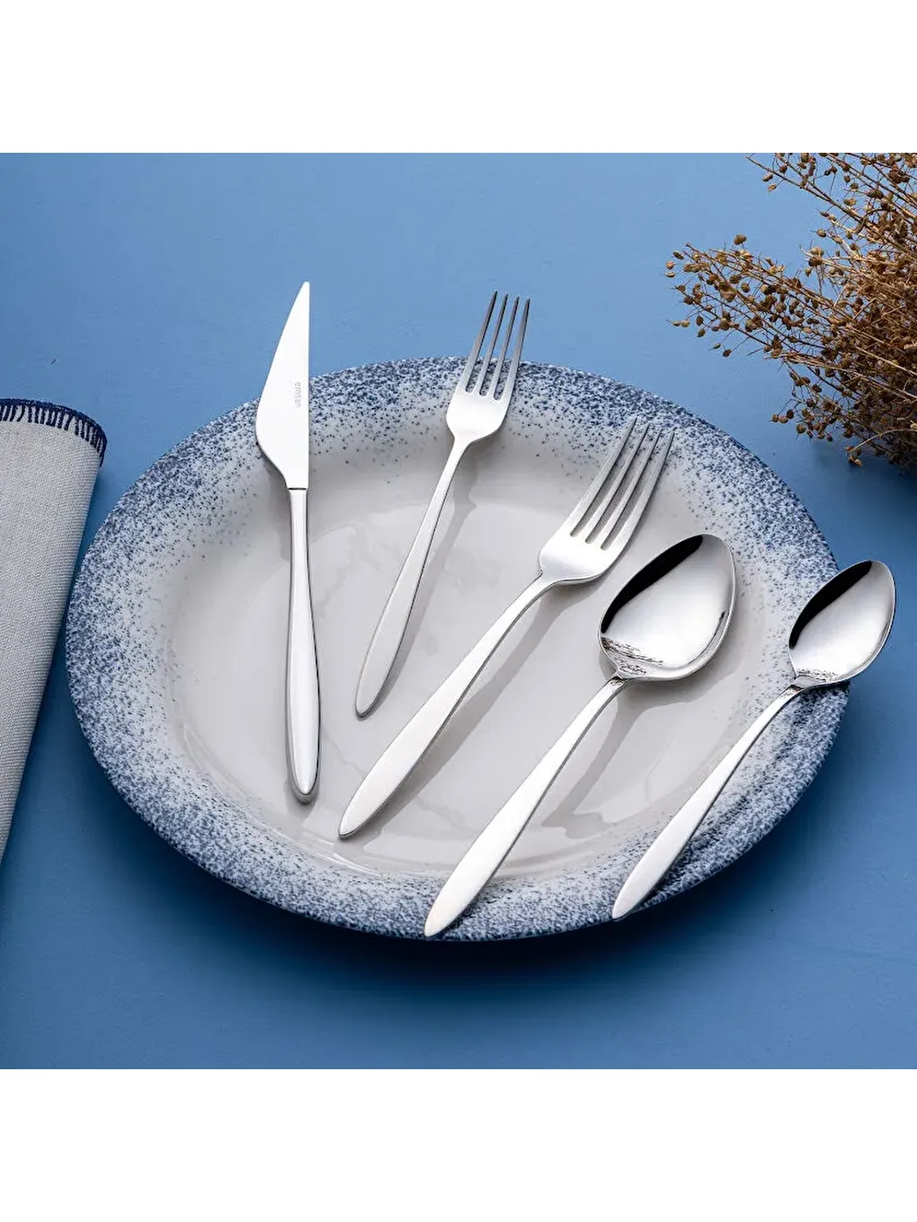 Gri Yakamoz 60 Parça 12 Kişilik Kutulu Çatal Kaşık Bıçak Takımı-6