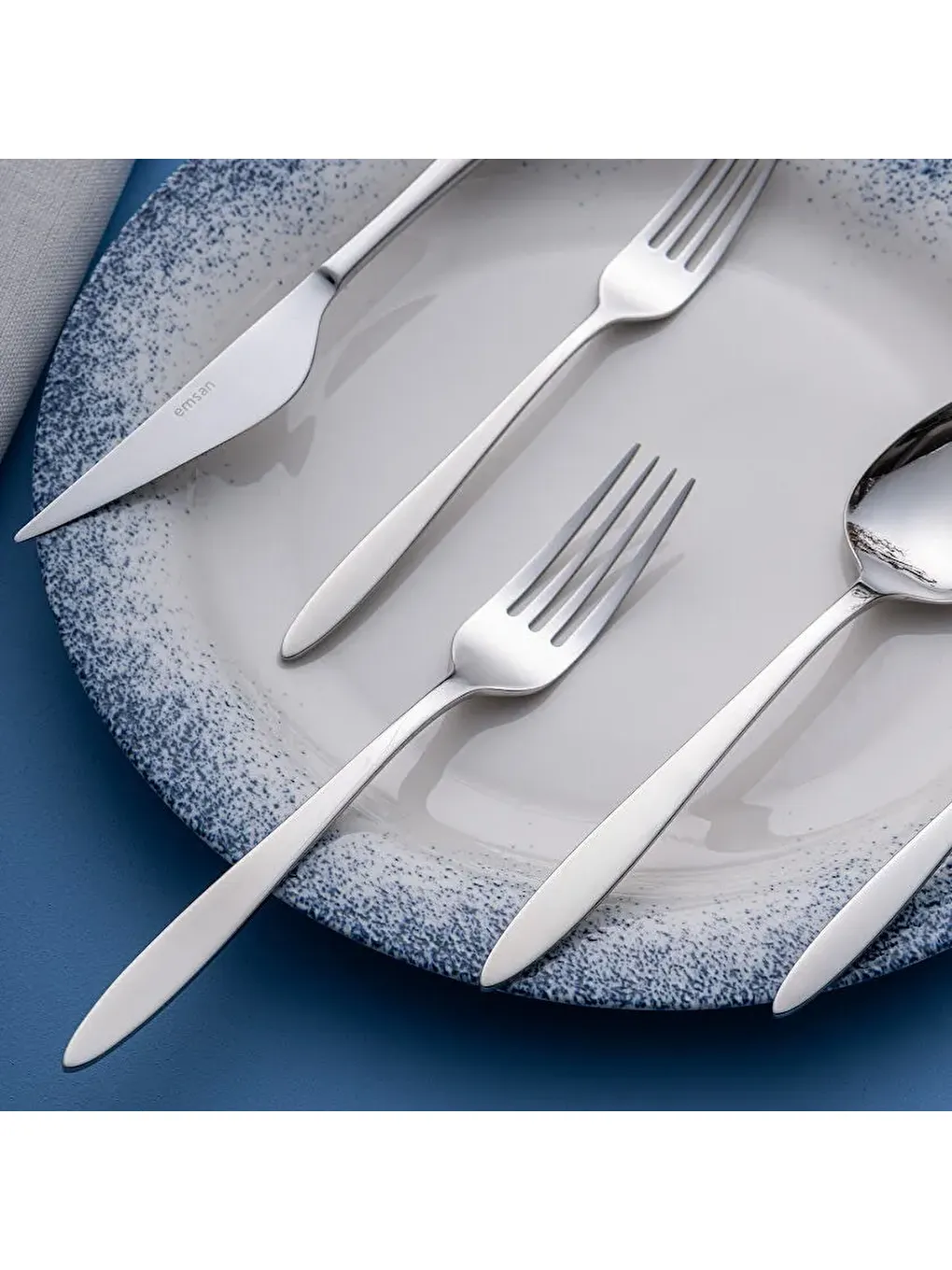 Gri Yakamoz 60 Parça 12 Kişilik Kutulu Çatal Kaşık Bıçak Takımı-9