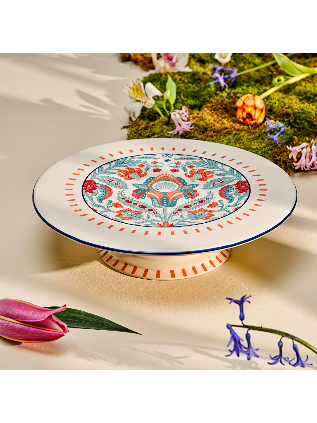 Beyaz Hasbahçe Kek Standı 32 Cm-6