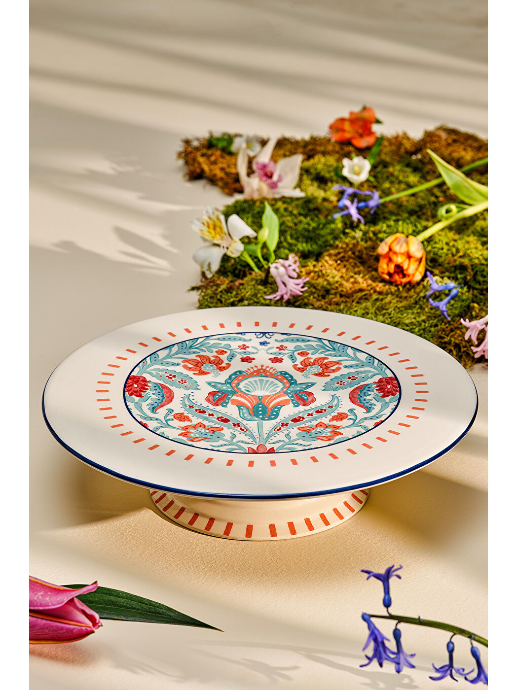 Beyaz Hasbahçe Kek Standı 32 Cm-7