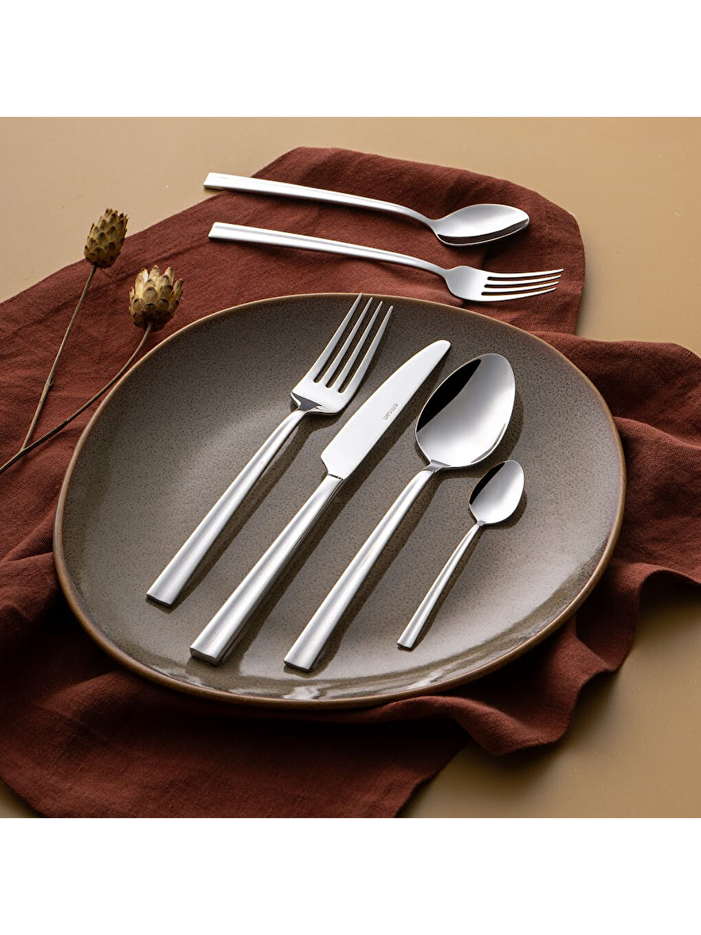 Gri Çınar 72 Parça 12 Kişilik Kutulu Çatal Kaşık Bıçak Takımı-6