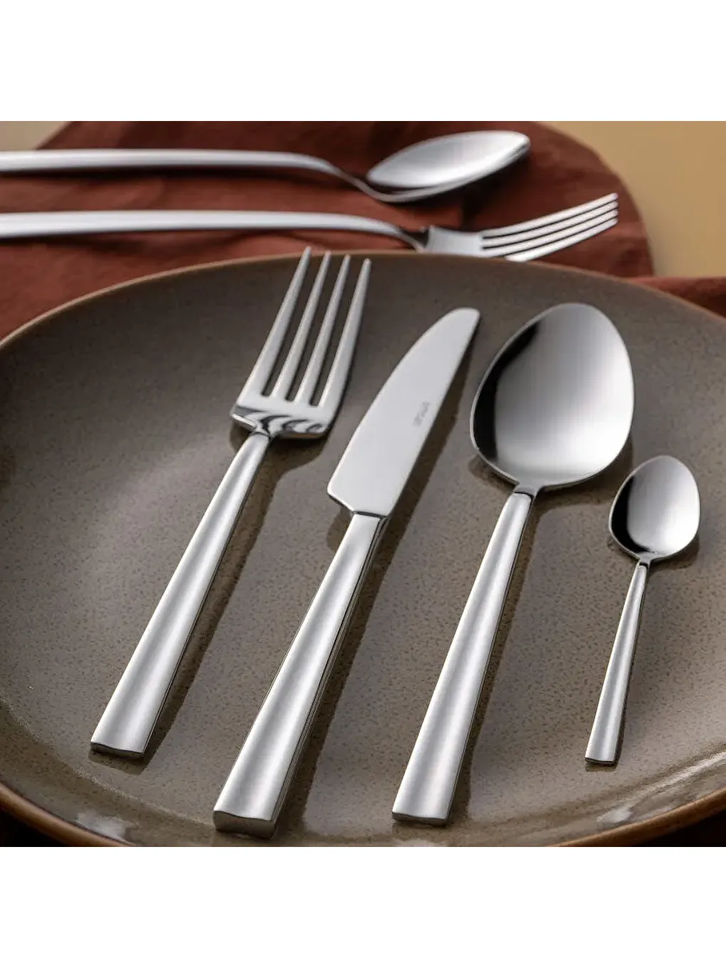 Gri Çınar 72 Parça 12 Kişilik Kutulu Çatal Kaşık Bıçak Takımı-7