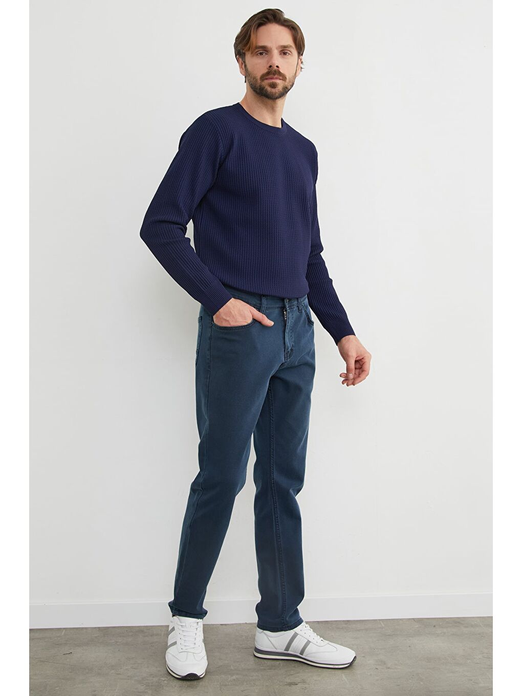 Mavi Büyük Beden Regular Fit Normal Bel Jean