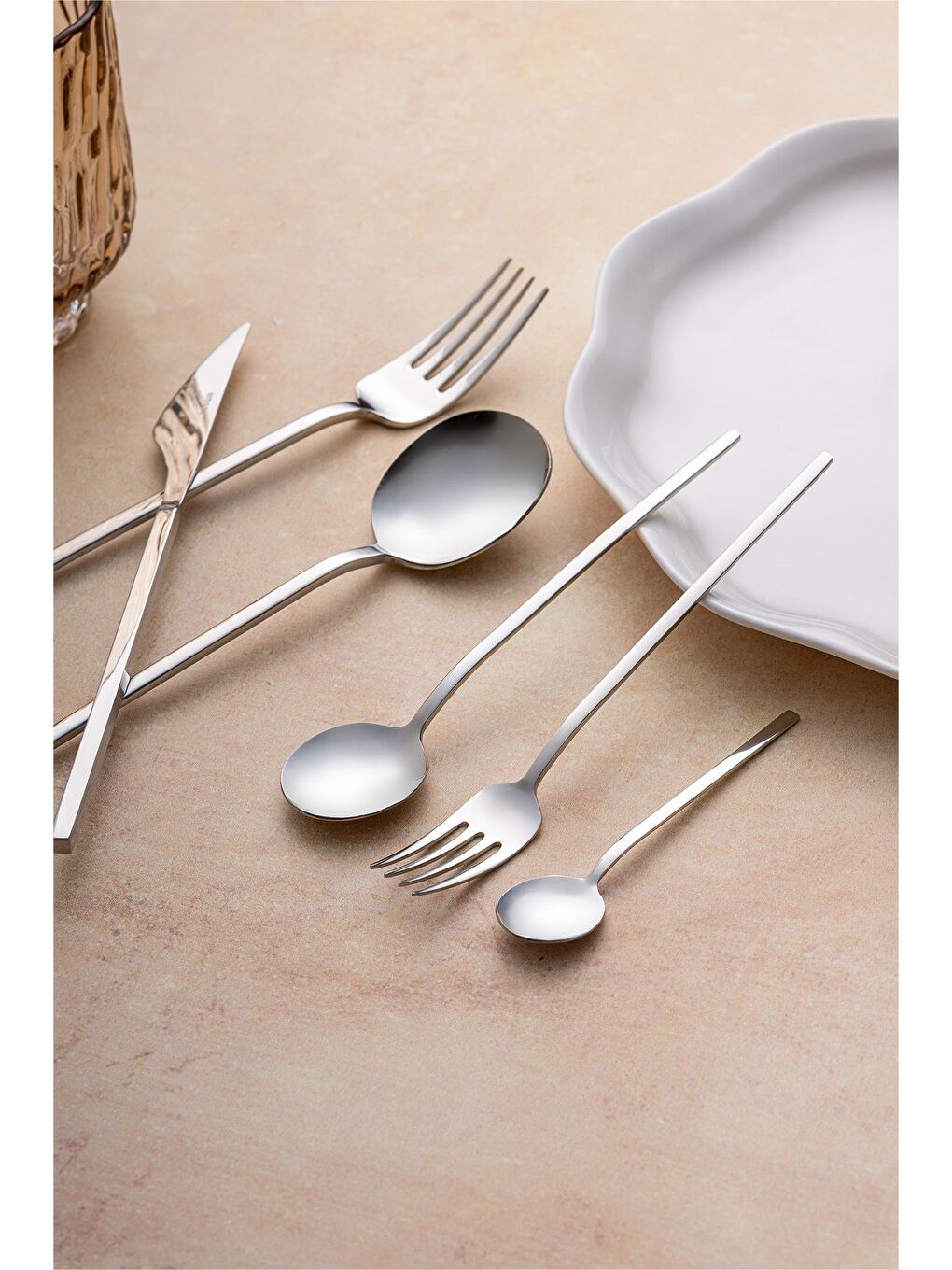 Gri Zeus 72 Parça 12 Kişilik Çatal Kaşık Bıçak Takımı Lüks Kutulu-1