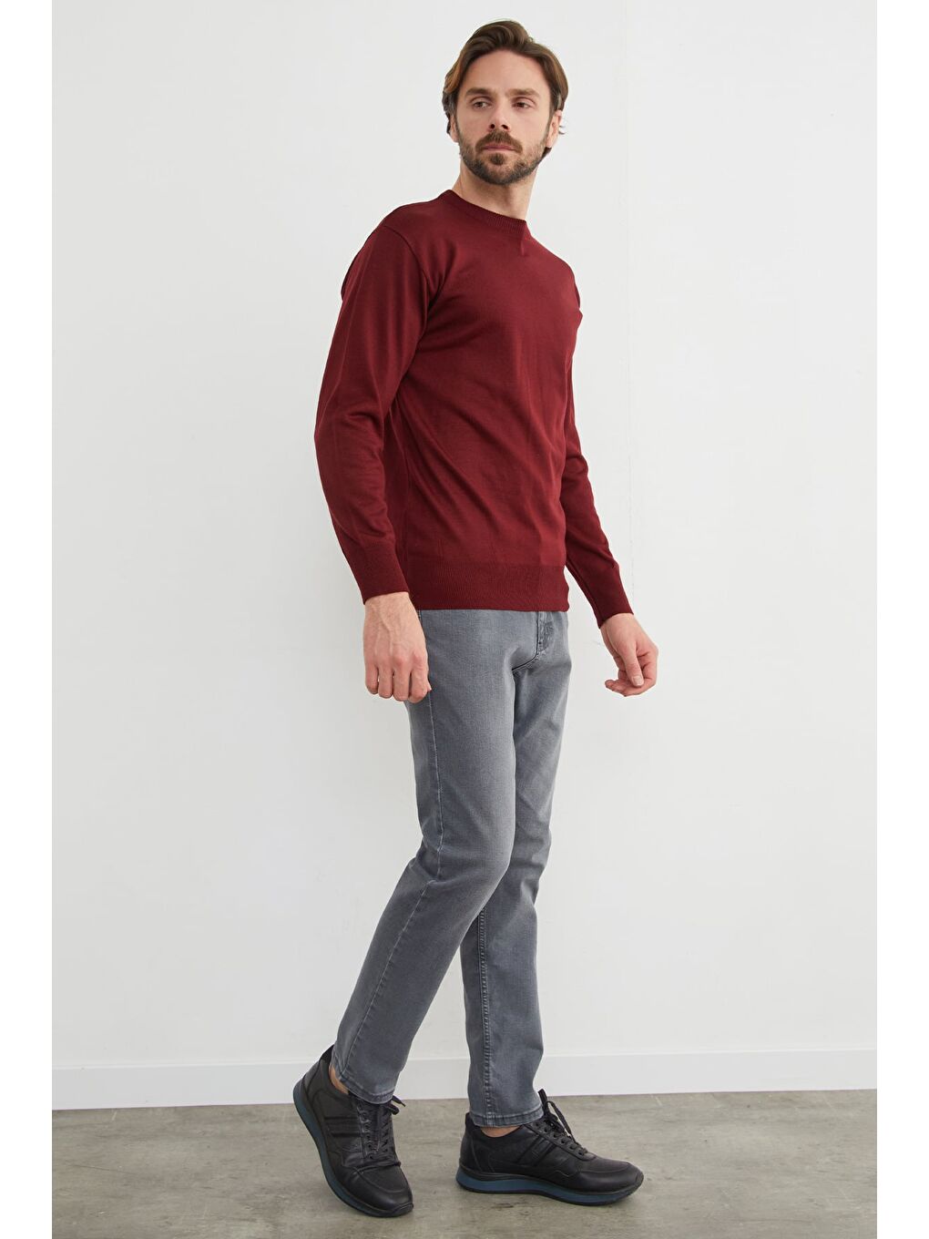 Gri Regular Fit Normal Bel Jean-1