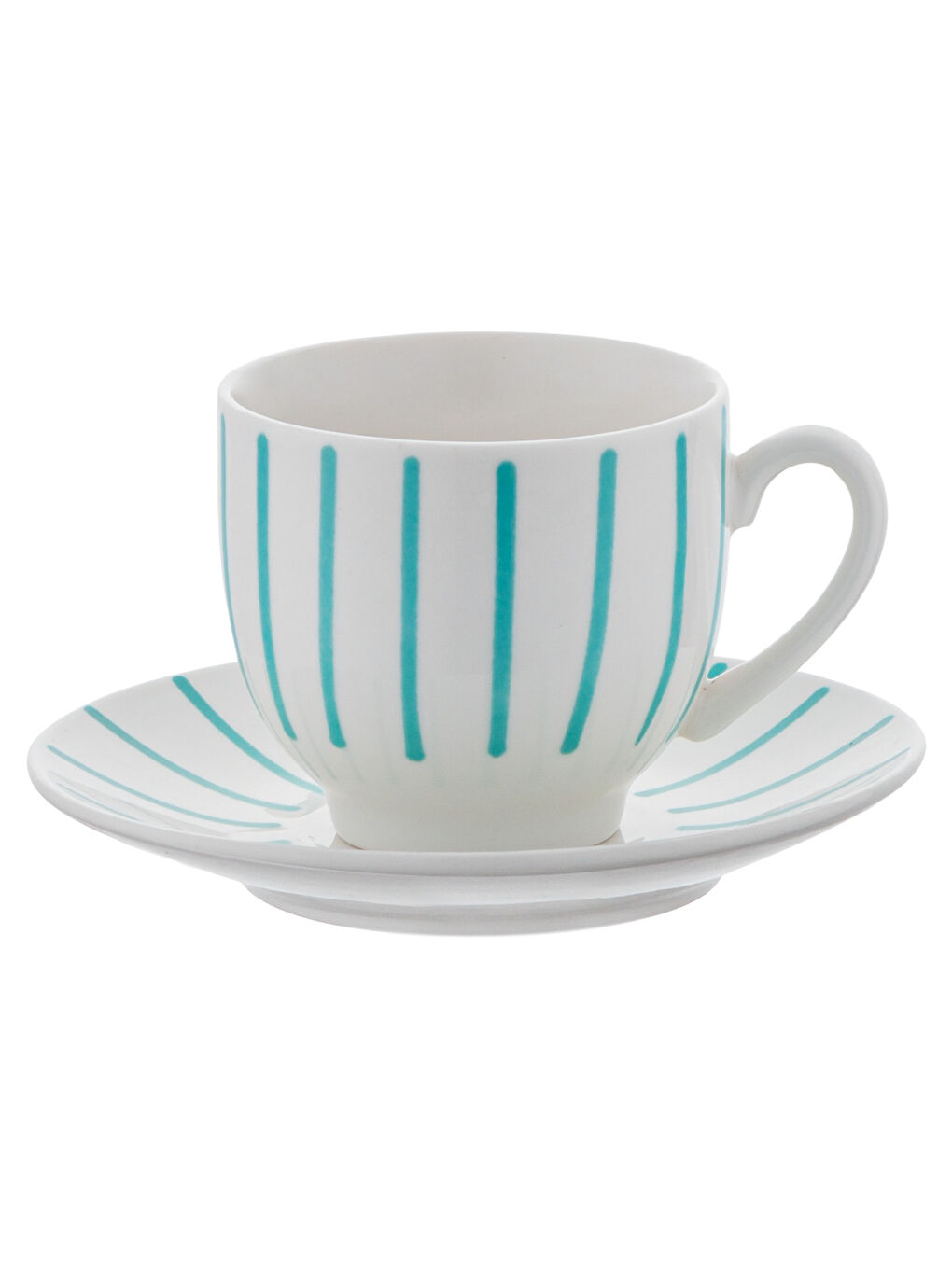 Beyaz Mathilda New Bone 2 Kişilik Kahve Fincan Takımı 90 ml Yeşil-10