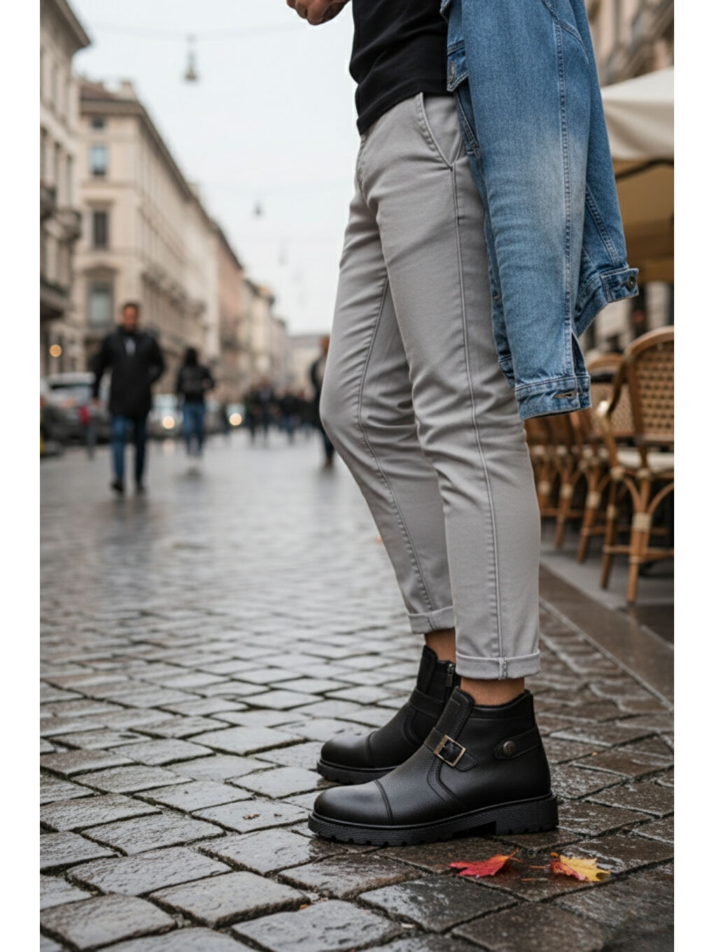 Siyah RODRİGUEZ Fermuarlı Kürklü Soğuk Geçirmez Erkek Bot-7