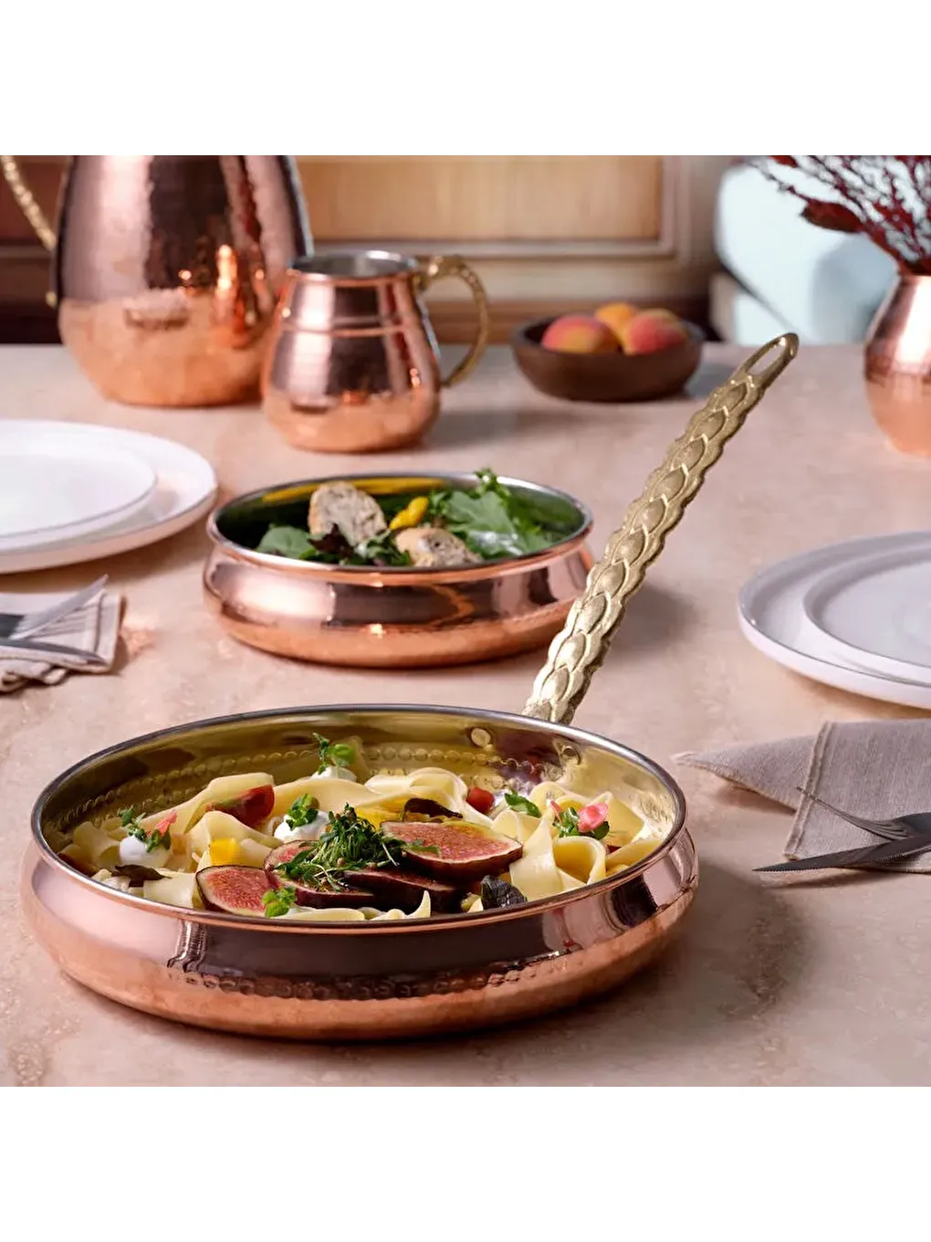 Turuncu Göbeklitepe Bakır Tava 16 cm-6