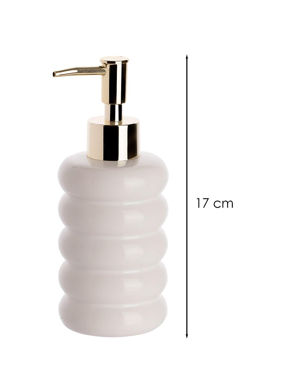 Beyaz 3204 Porselen Sıvı Sabunluk - Tezgah Üstü Banyo Mutfak Lavabo Sabunluğu - 275 cc-1