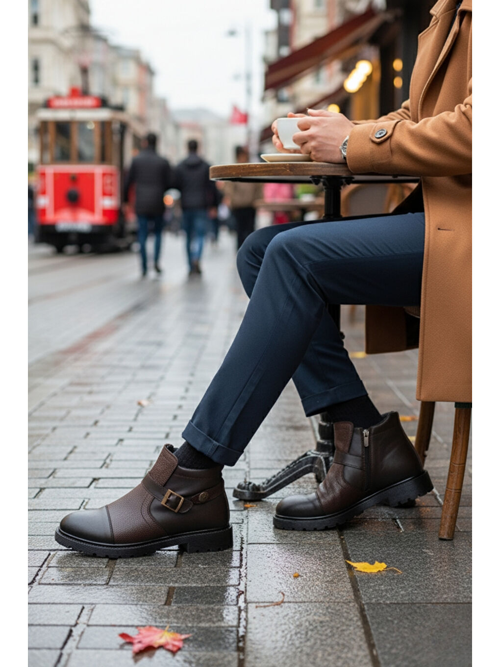 Kahverengi RODRİGUEZ Fermuarlı Kürklü Soğuk Geçirmez Erkek Bot-2