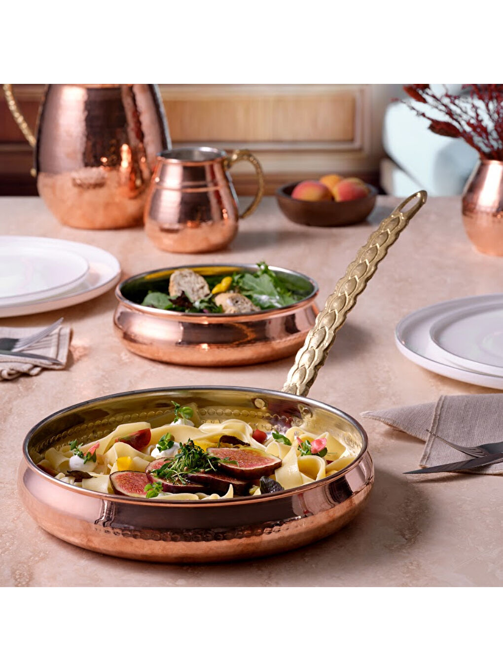 Turuncu Göbeklitepe Bakır Tava 20 cm-6