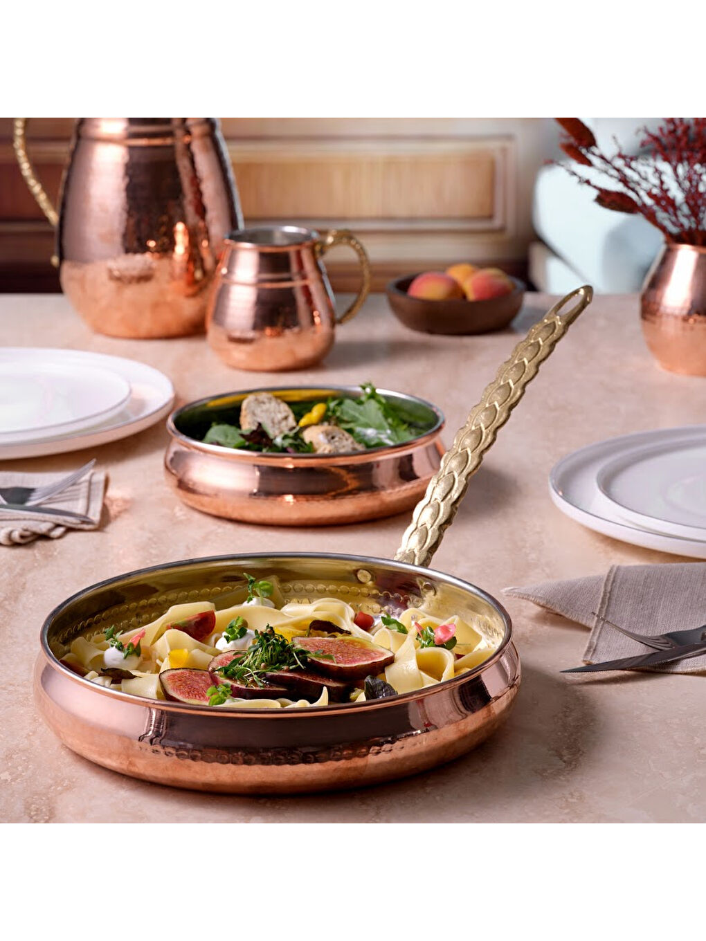 Turuncu Göbeklitepe Bakır Tava 24 cm-6