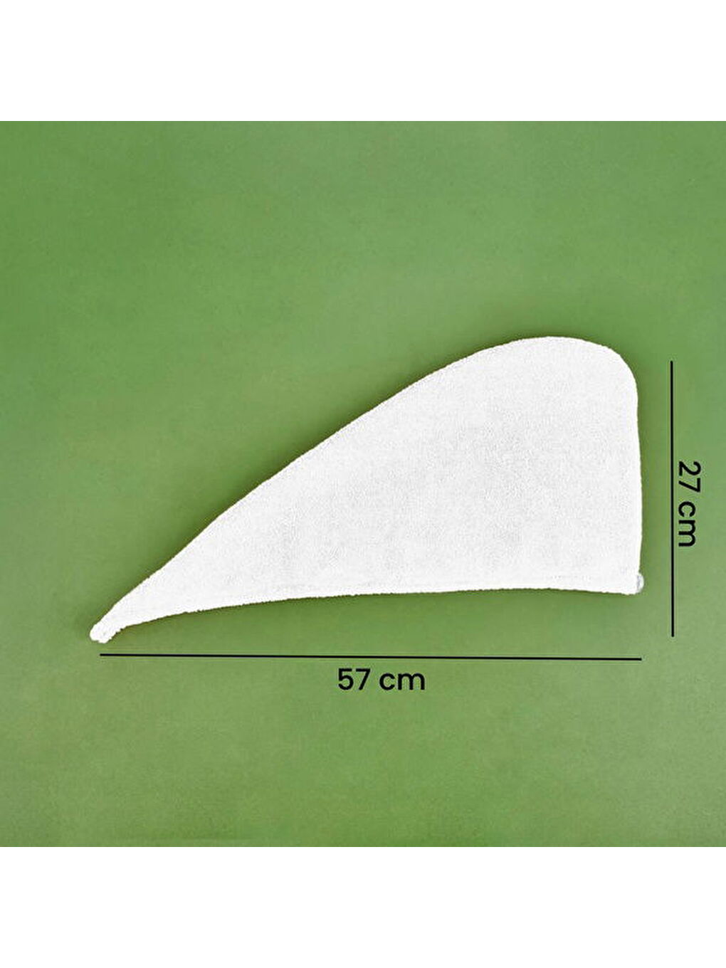 Mikrofiber Saç Havlusu - Beyaz - 57x27 cm-5
