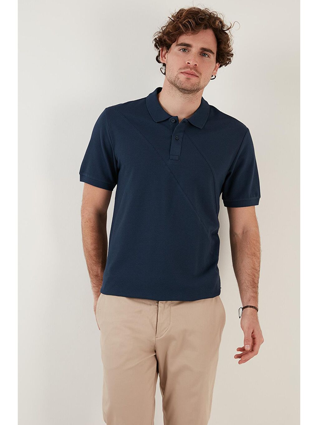 İndigo Pamuklu Regular Fit Düğmeli Polo Tişört 5902654-2