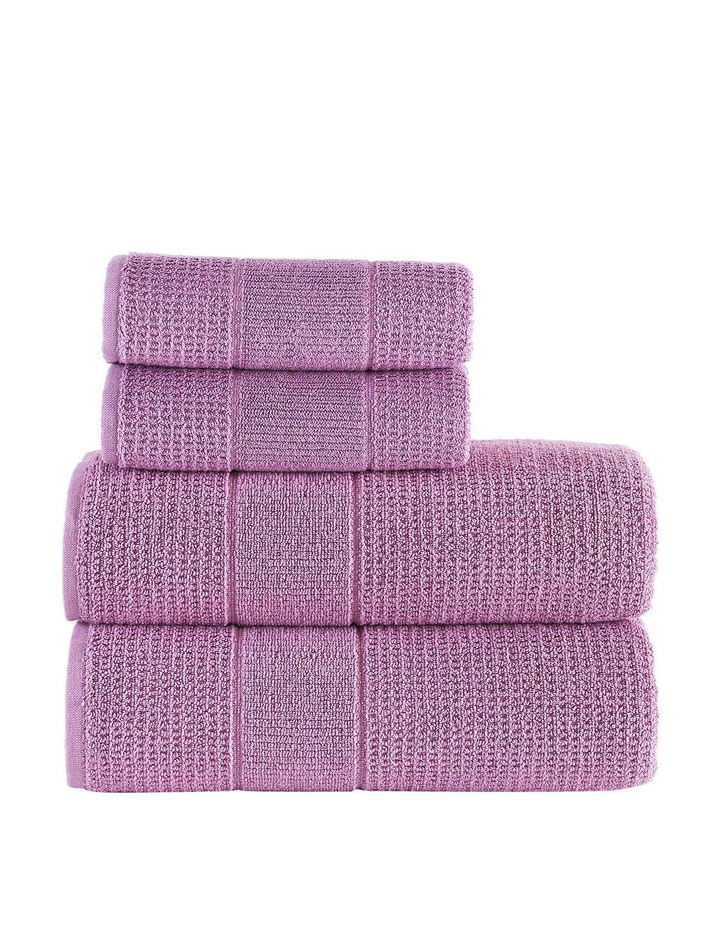 Lila Royality | 50x90 - 70x140 Cm 4'Lü  Banyo Havlu Seti, %100 Pamuklu Havlu Takımı-2