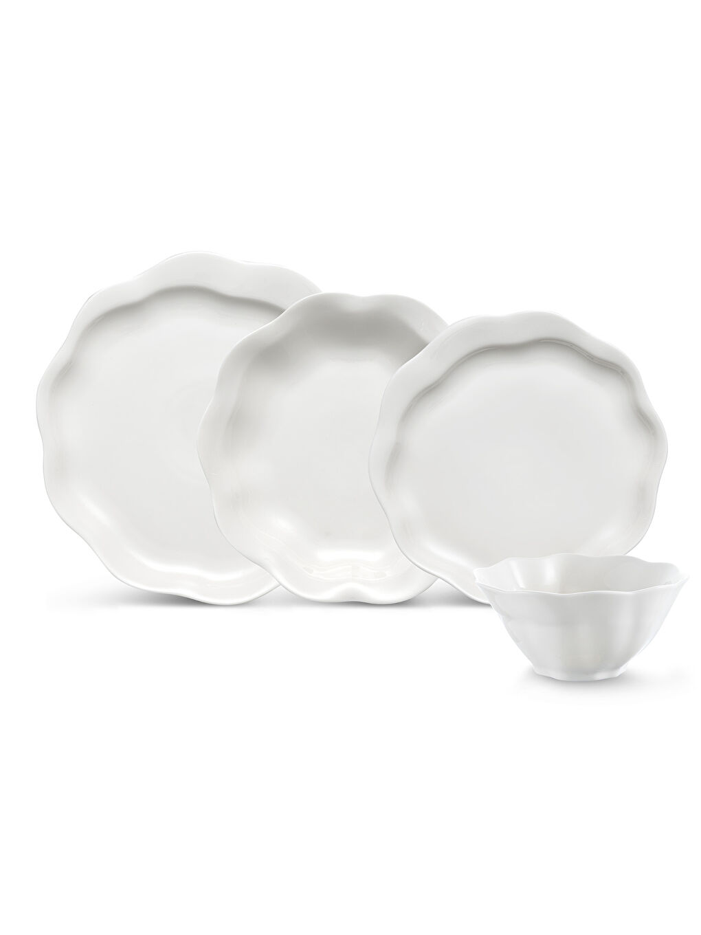 Beyaz Yonca 24 Parça 6 Kişilik Yemek Takımı-9