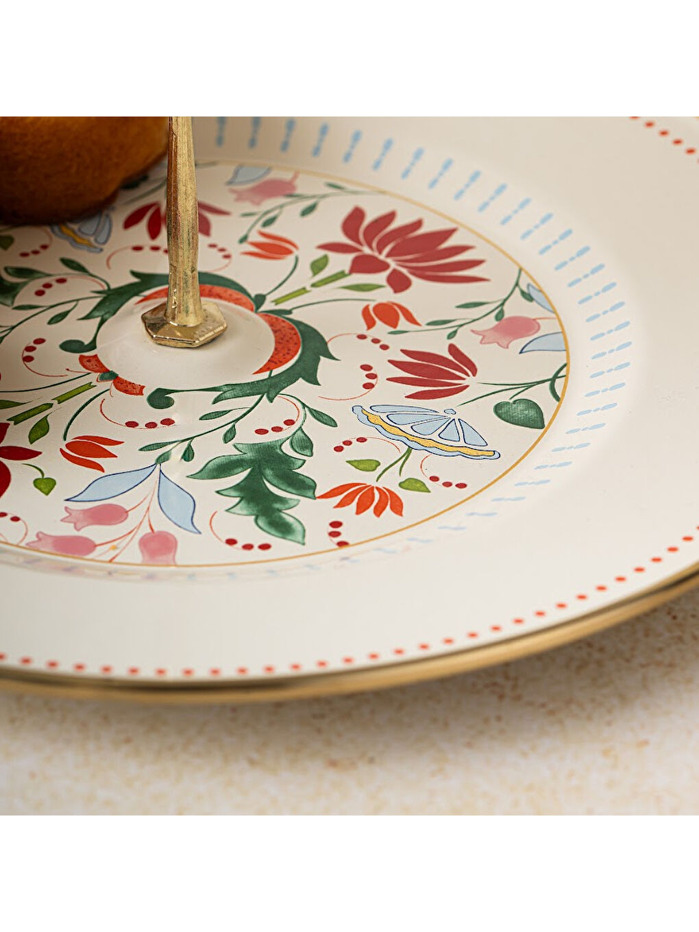 Beyaz Nar Emaye Katlı Kurabiyelik 21X29 cm-10