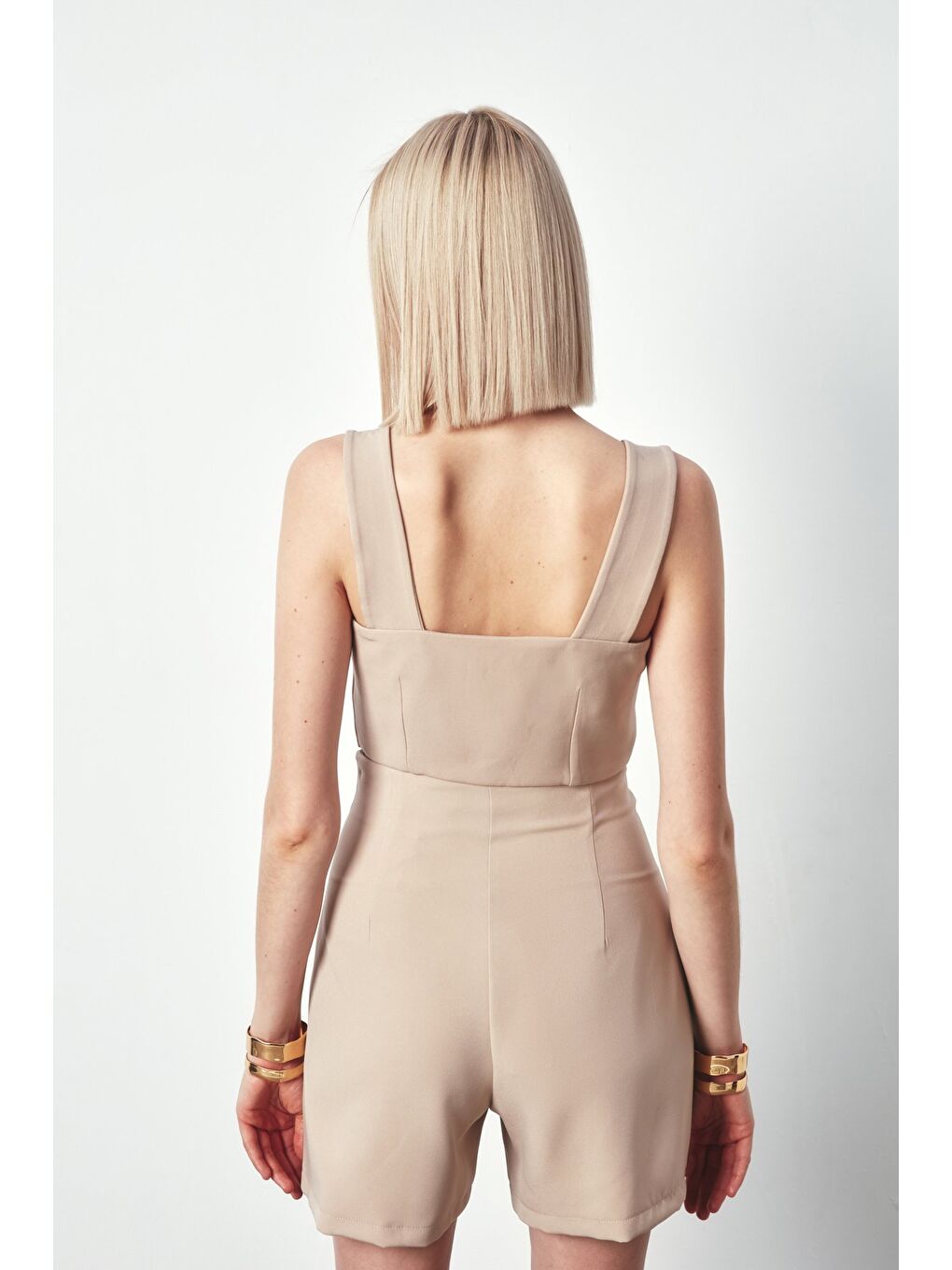 LCW Casual Çıt Detaylı Crop Bluz - Bej - 4
