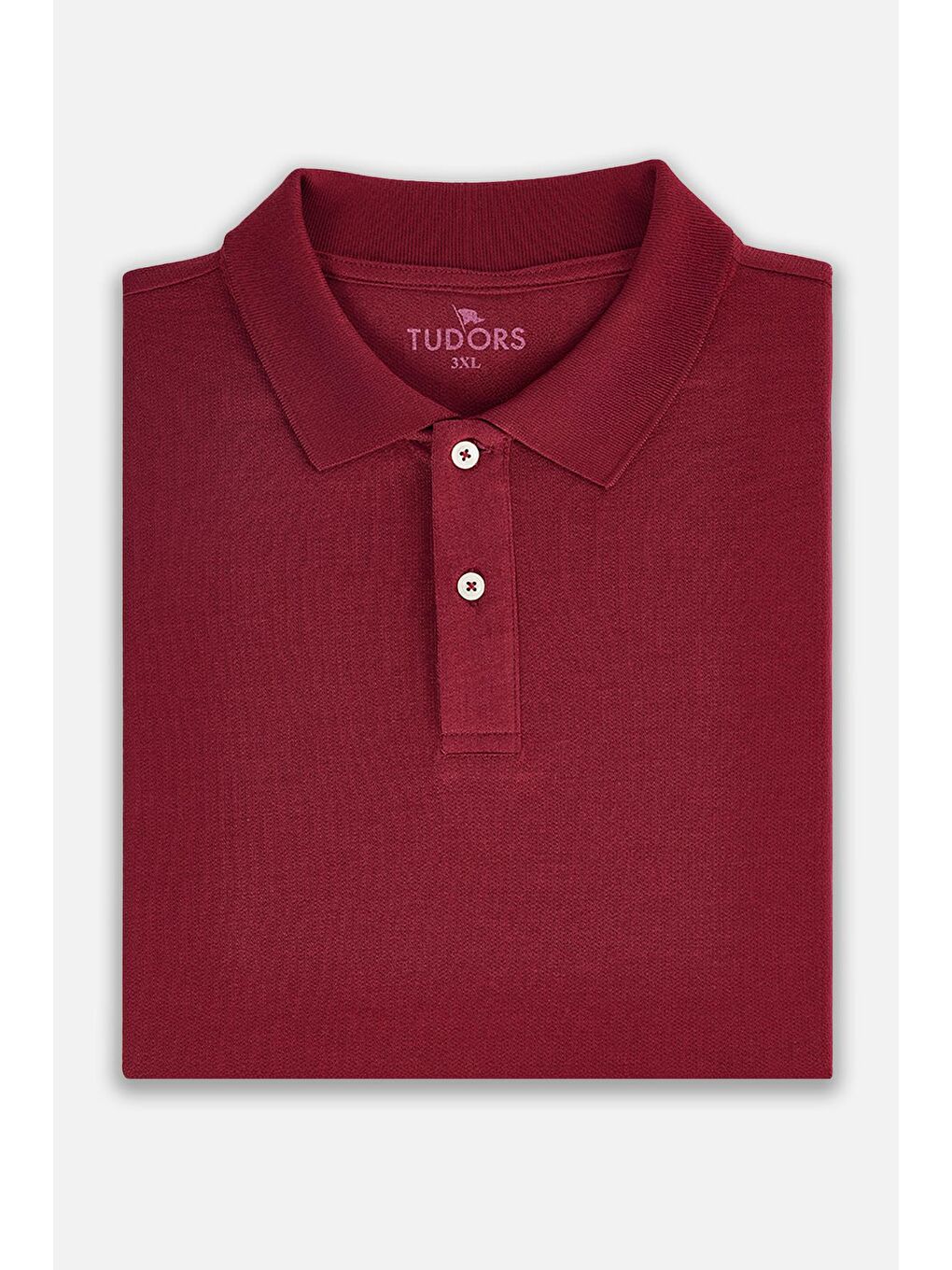 Erkek Büyük Beden Desenli Bordo Polo Yaka Tişört