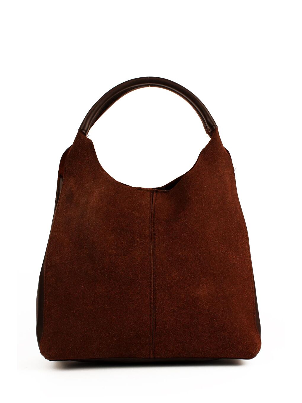 Kahverengi Kadın Garnilli Yarma Suni Deri Süet Yavrulu El ve Omuz Çantası (1750)