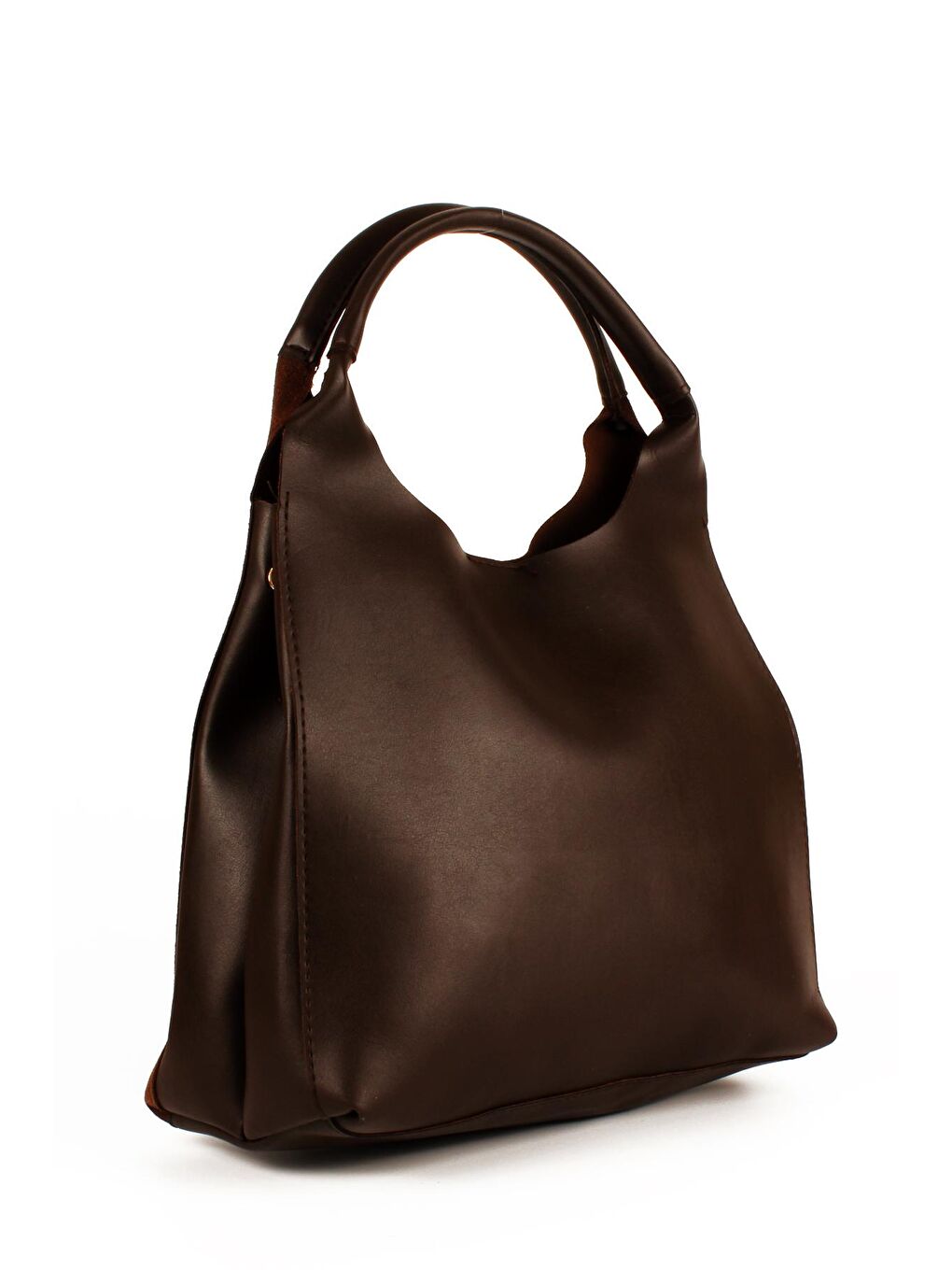 Kahverengi Kadın Garnilli Yarma Suni Deri Süet Yavrulu El ve Omuz Çantası (1750)-4