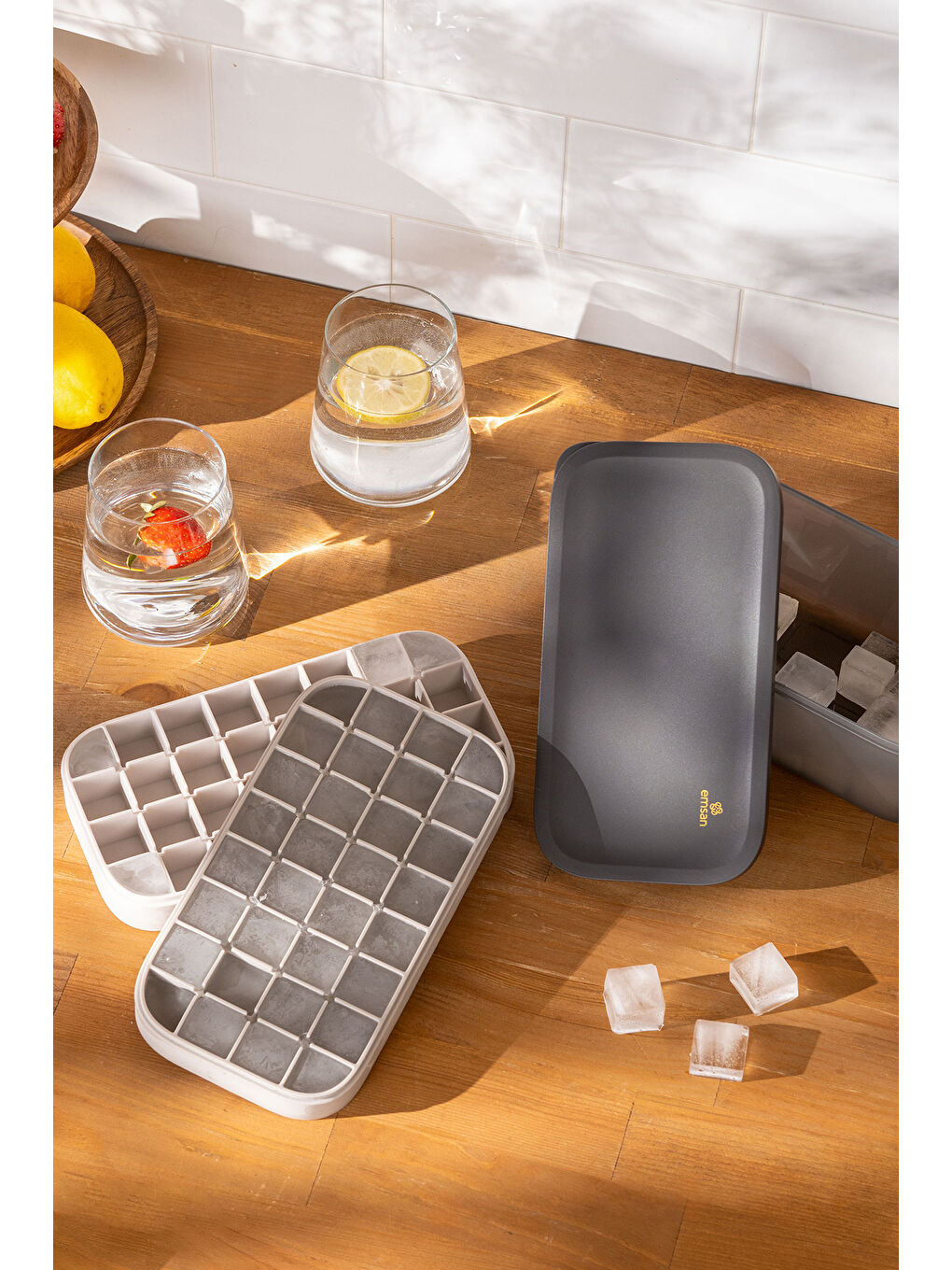 Gri Soft Kutulu Buz Kalıbı-1