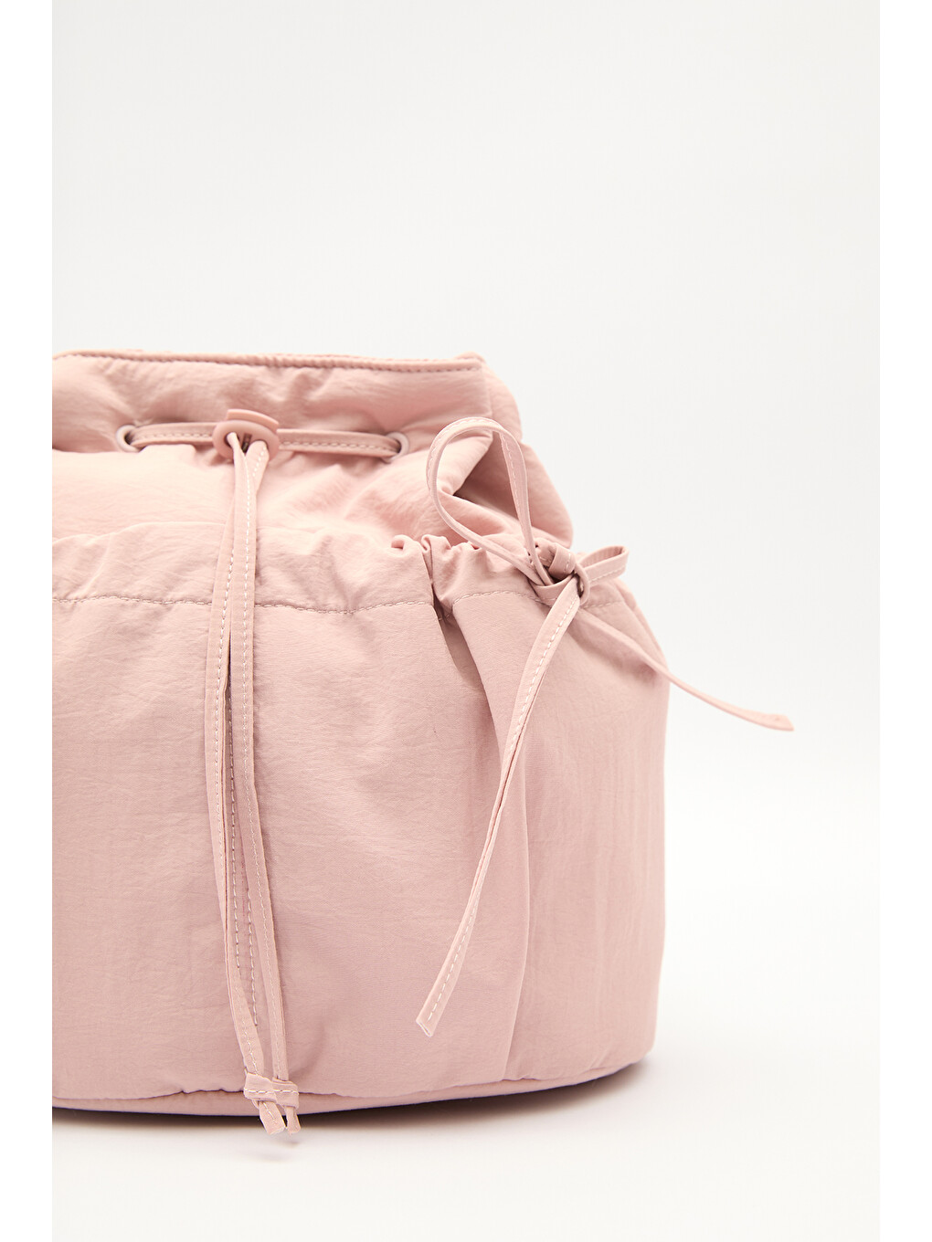 Büzgü Detaylı Sırt Çantası Pembe-3