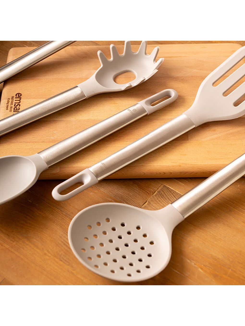 Gri Soft 5 Parça Servis Seti-9