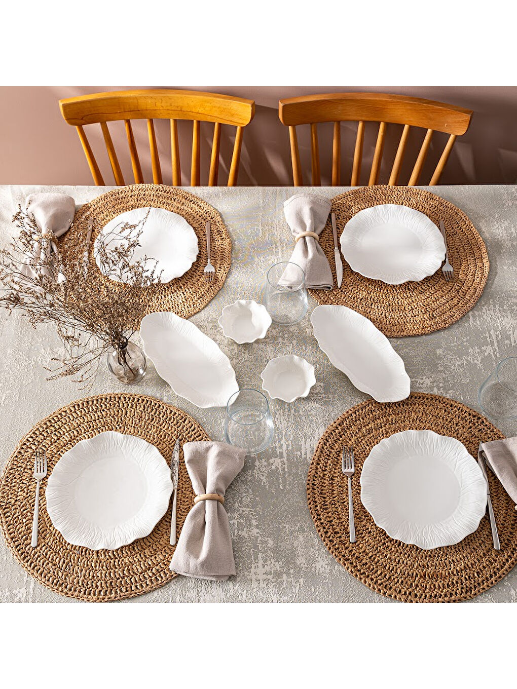 Beyaz Aren 14 Parça 6 Kişilik Kahvaltı Takımı-6