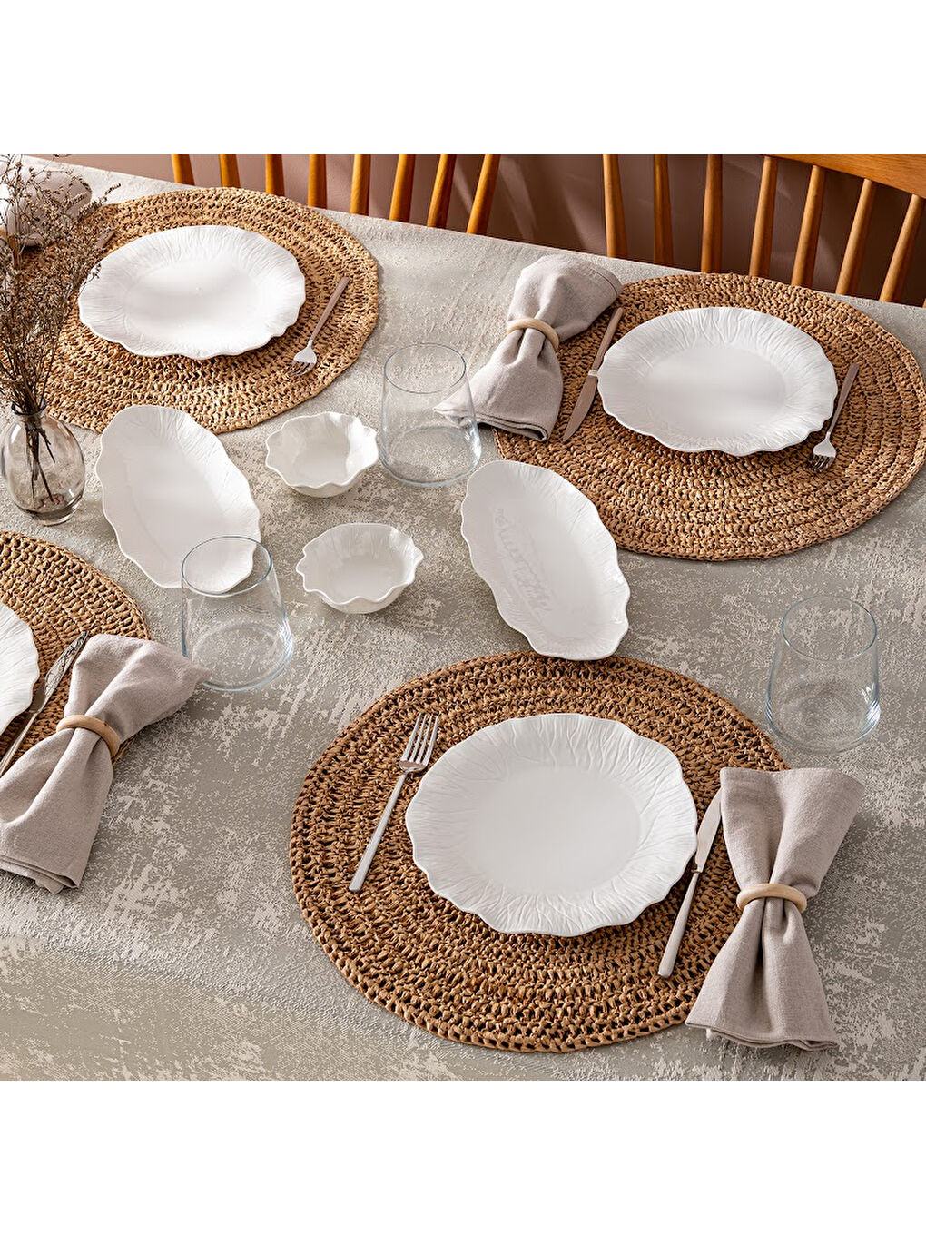 Beyaz Aren 14 Parça 6 Kişilik Kahvaltı Takımı-7