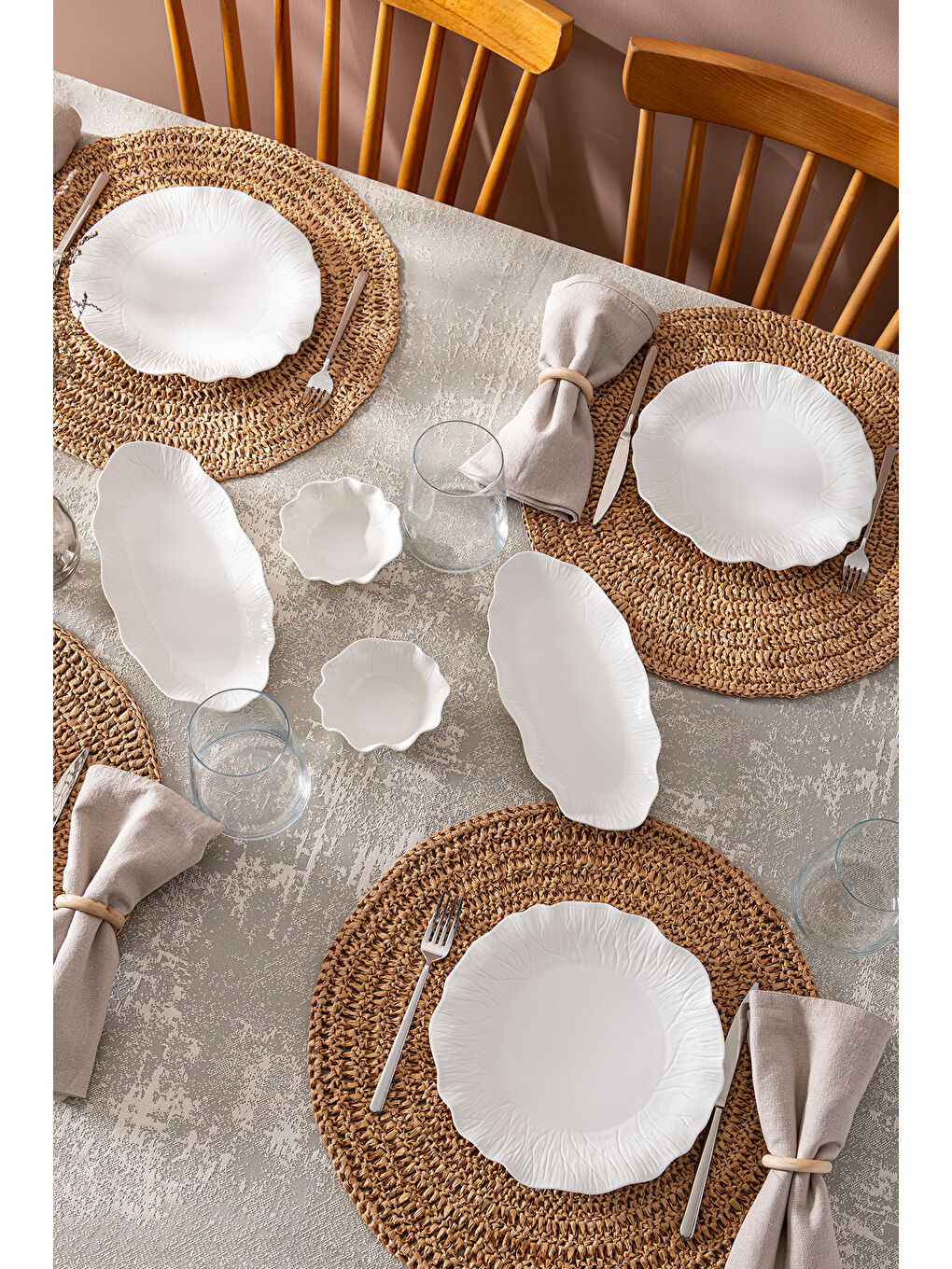 Beyaz Aren 14 Parça 6 Kişilik Kahvaltı Takımı-3