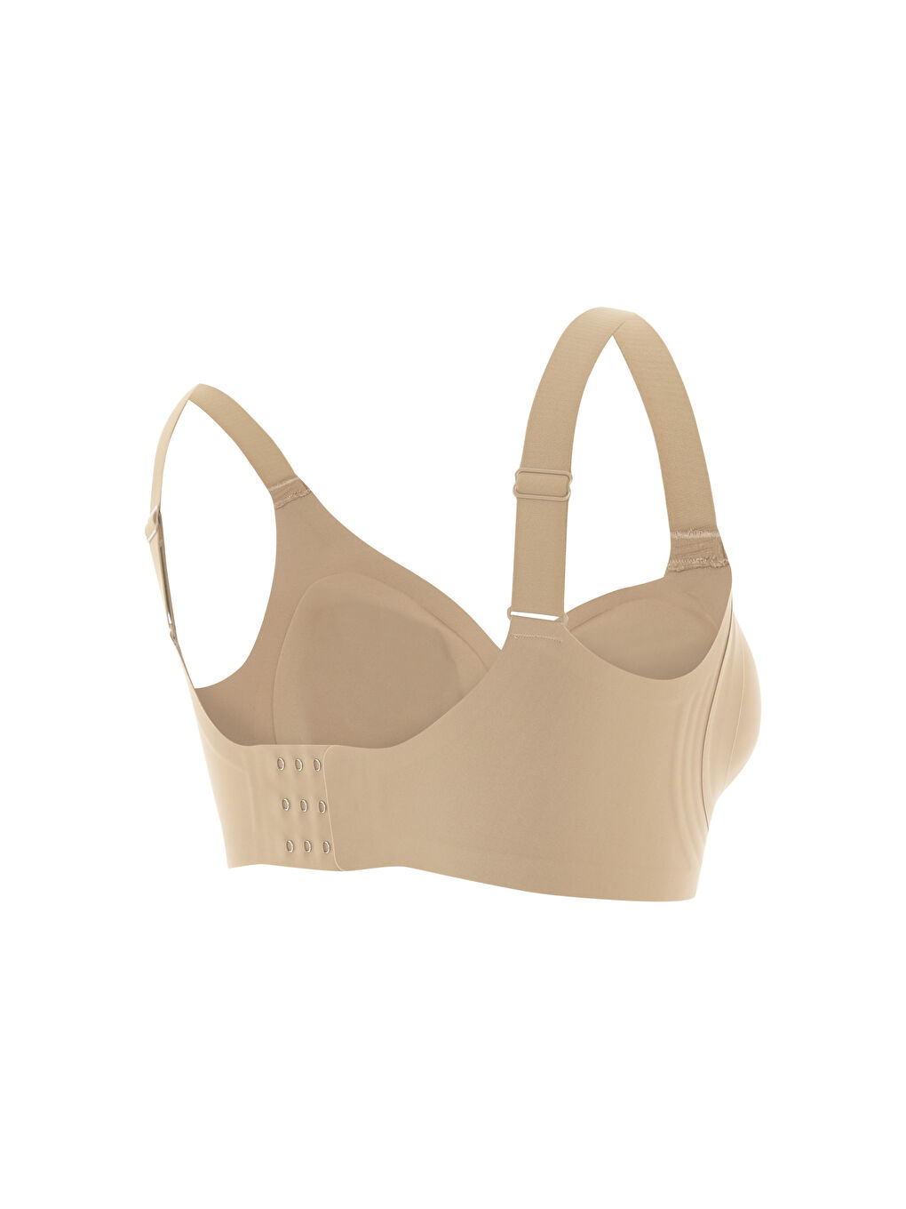 Bej Dikişsiz İz Yapmaz Balensiz Toparlayıcı Çıkarılabilir Pedli Geniş Askılı Konfor Sütyen-2