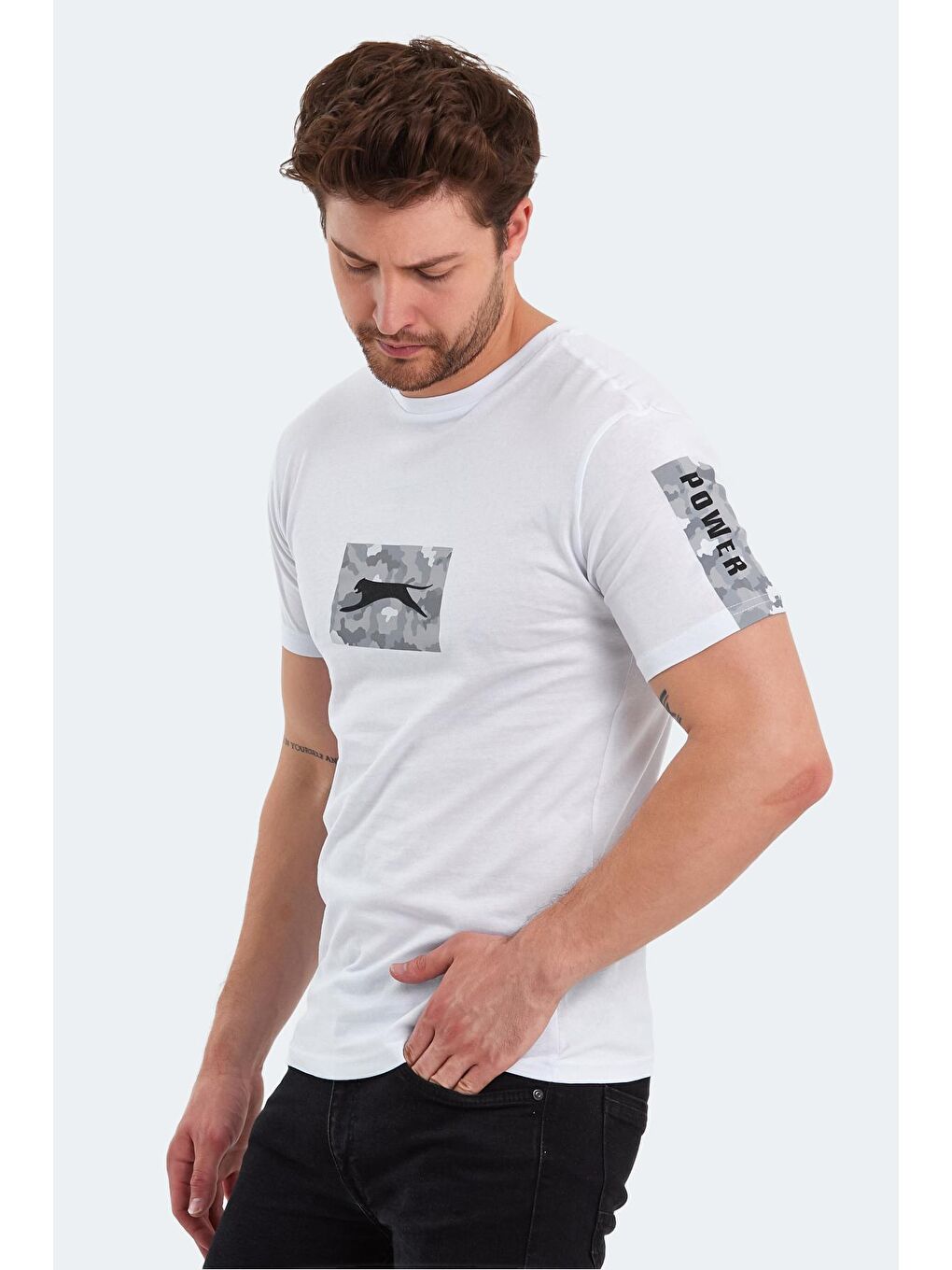 SLAZENGER Beyaz PADERAU Erkek T-Shirt Beyaz - 2