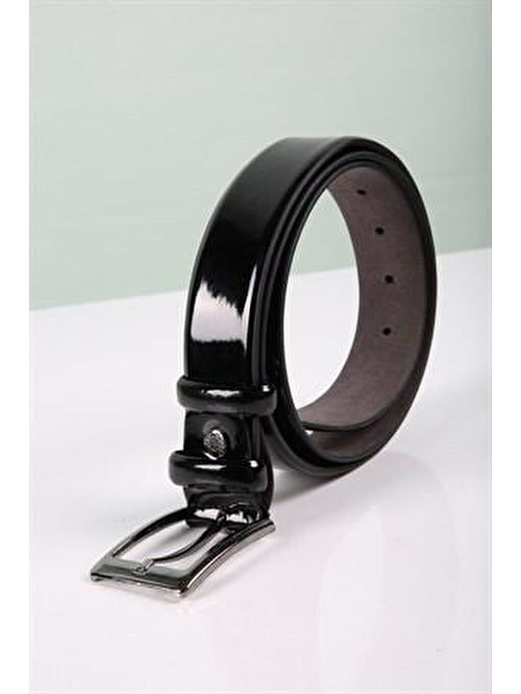 Erkek Siyah 3,5 cm Deri Klasik Rugan Kemer-1