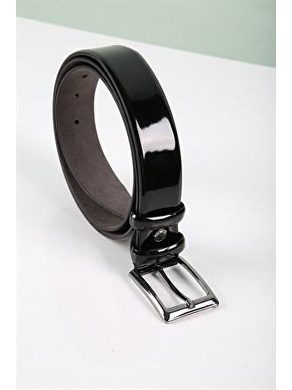 Erkek Siyah 3,5 cm Deri Klasik Rugan Kemer-3