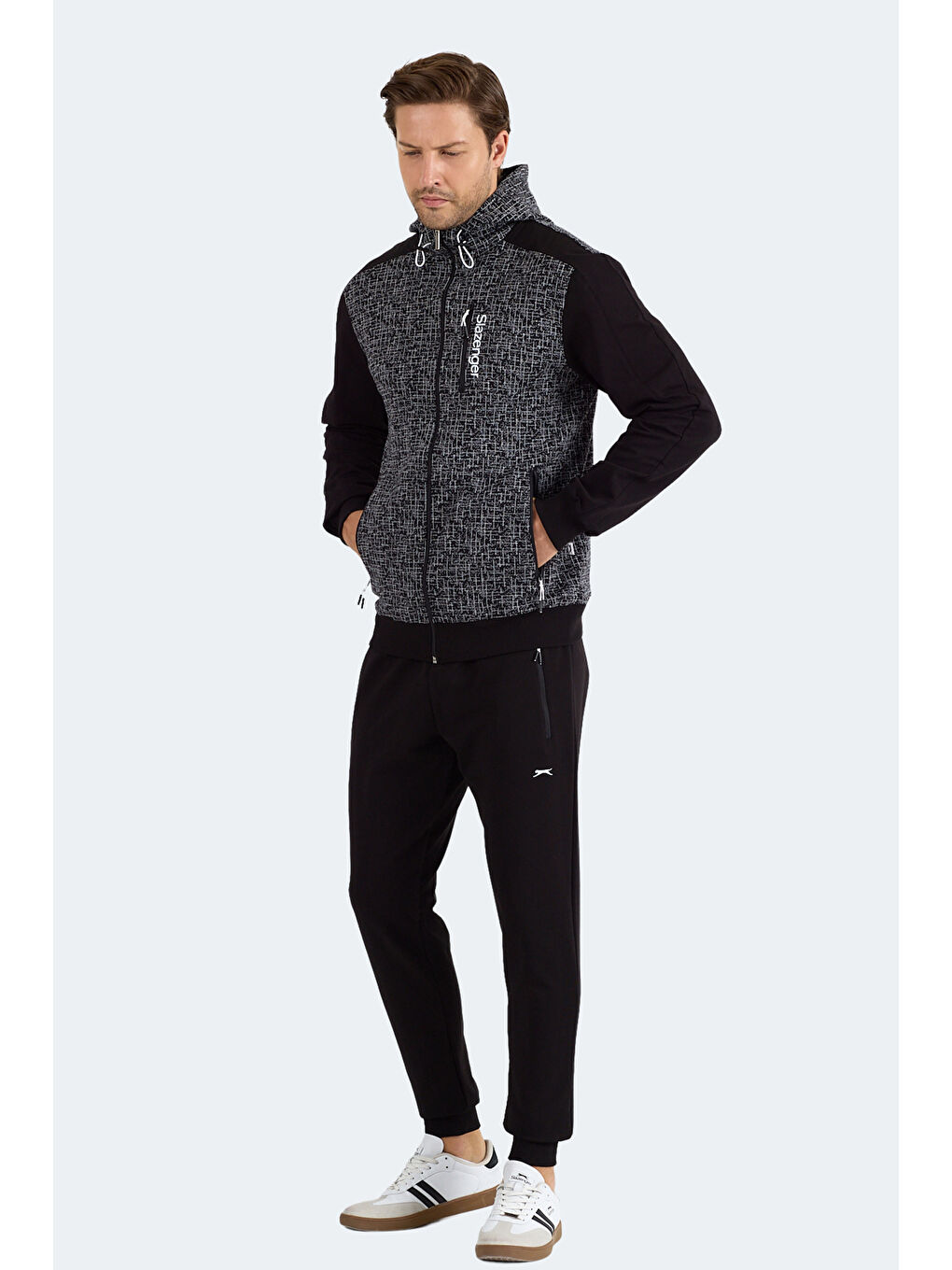 FALOR Erkek Siyah Eşofman Takımı-3