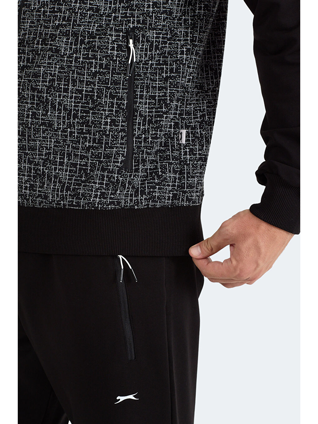 FALOR Erkek Siyah Eşofman Takımı-5