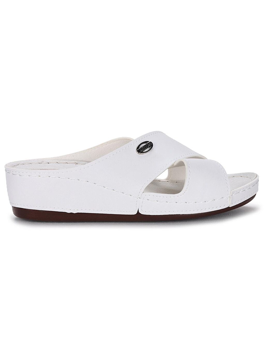 Beyaz Günlük 4 Cm Topuklu Jelli Kadın Terlik Ary 09-063-3