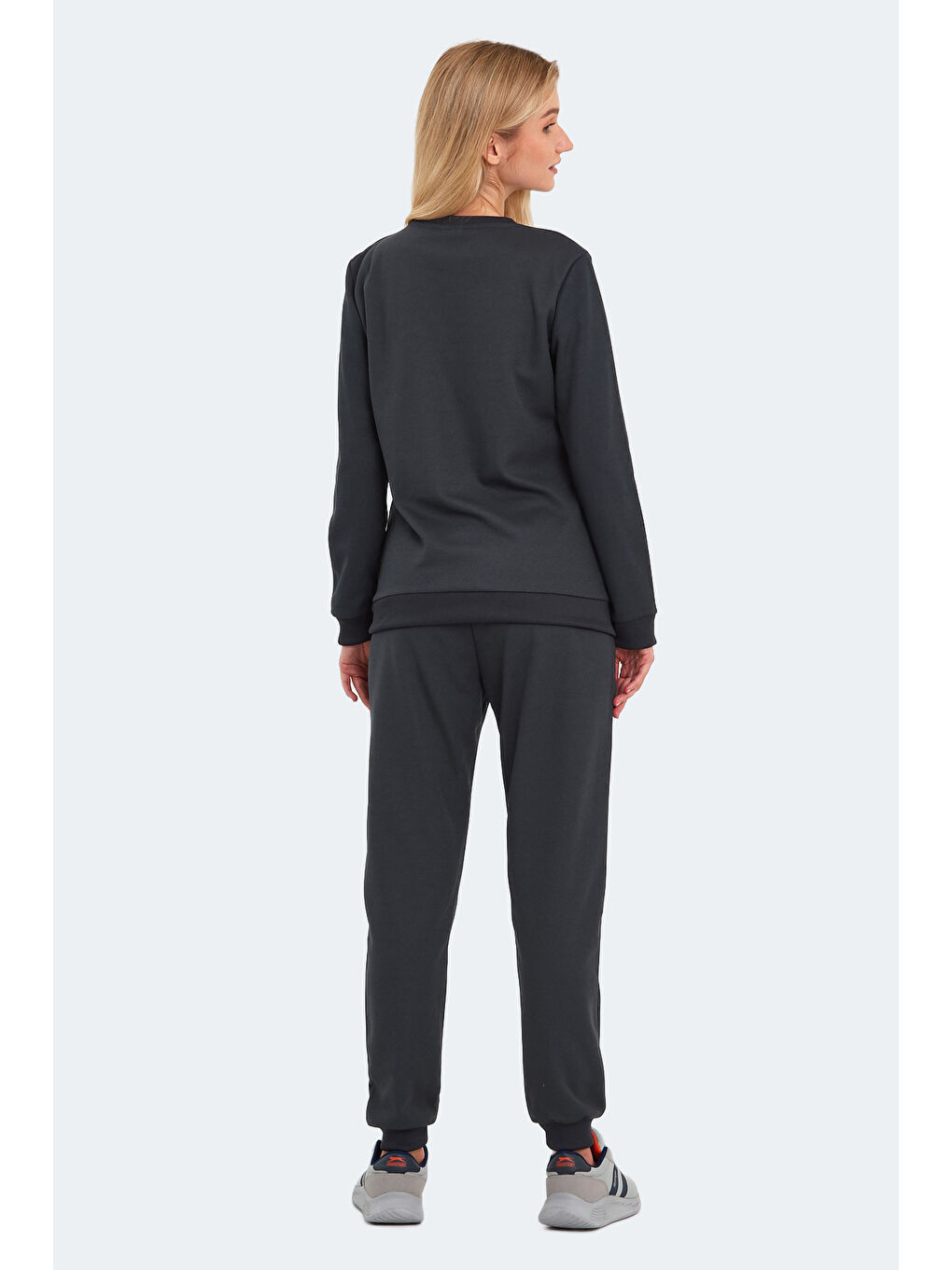 OLINDA Kadın Cepli Koyu Gri Eşofman Takımı-1